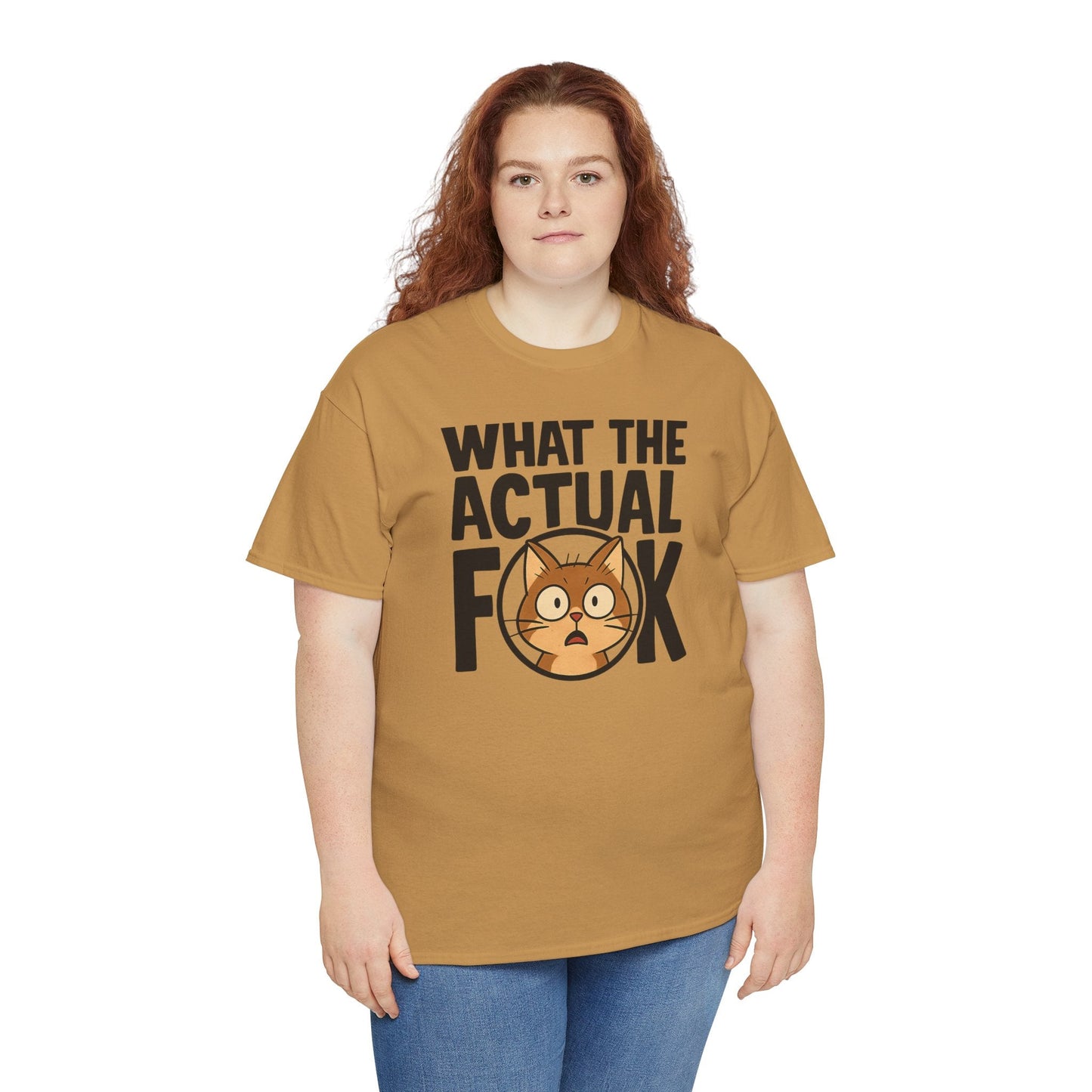 Funny Cat T-Shirt - 'What the Actual F**K' Printify