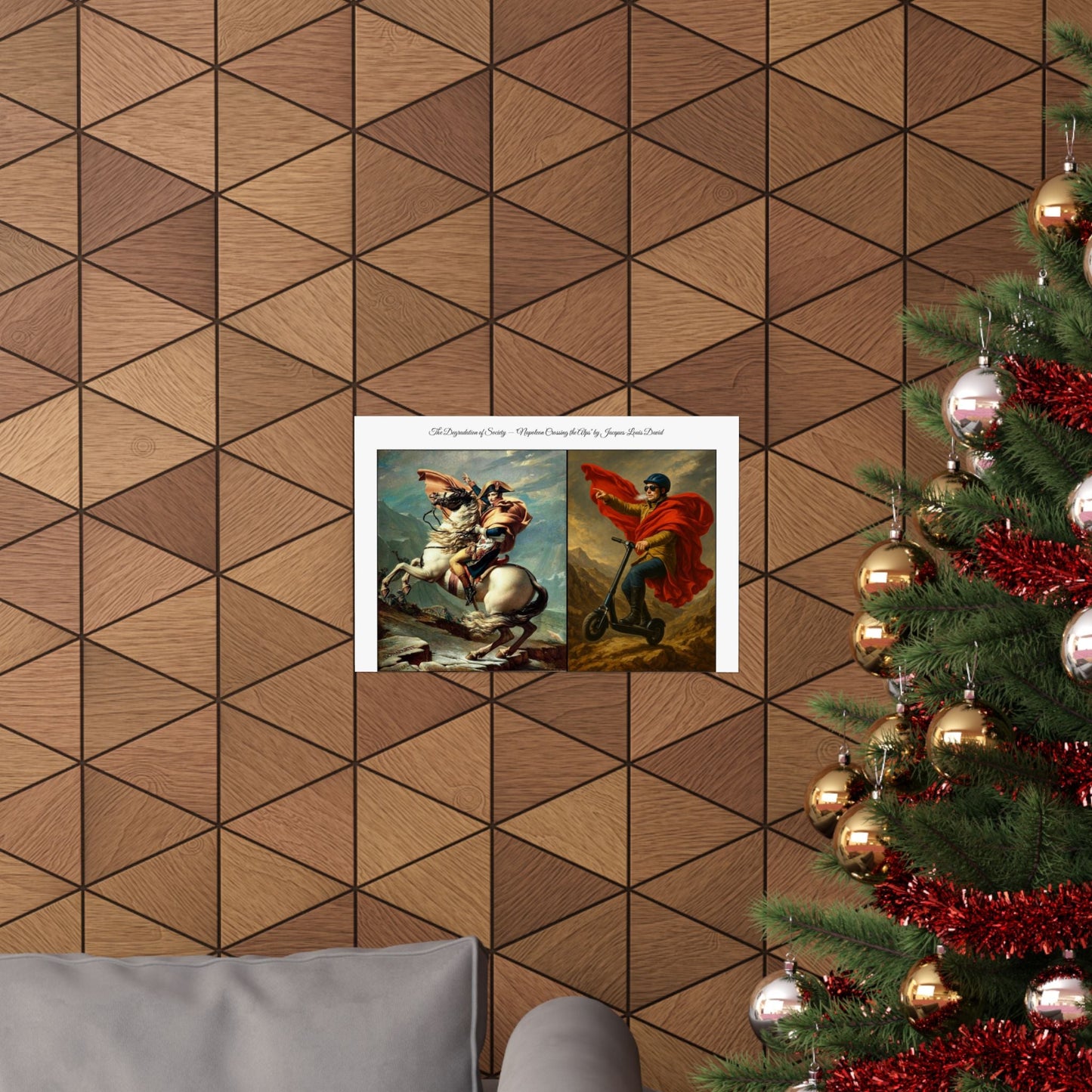 'The Degradation of Society' Print 6 - Napoleon Crosses the Alps by Jacque-Louis David Printify