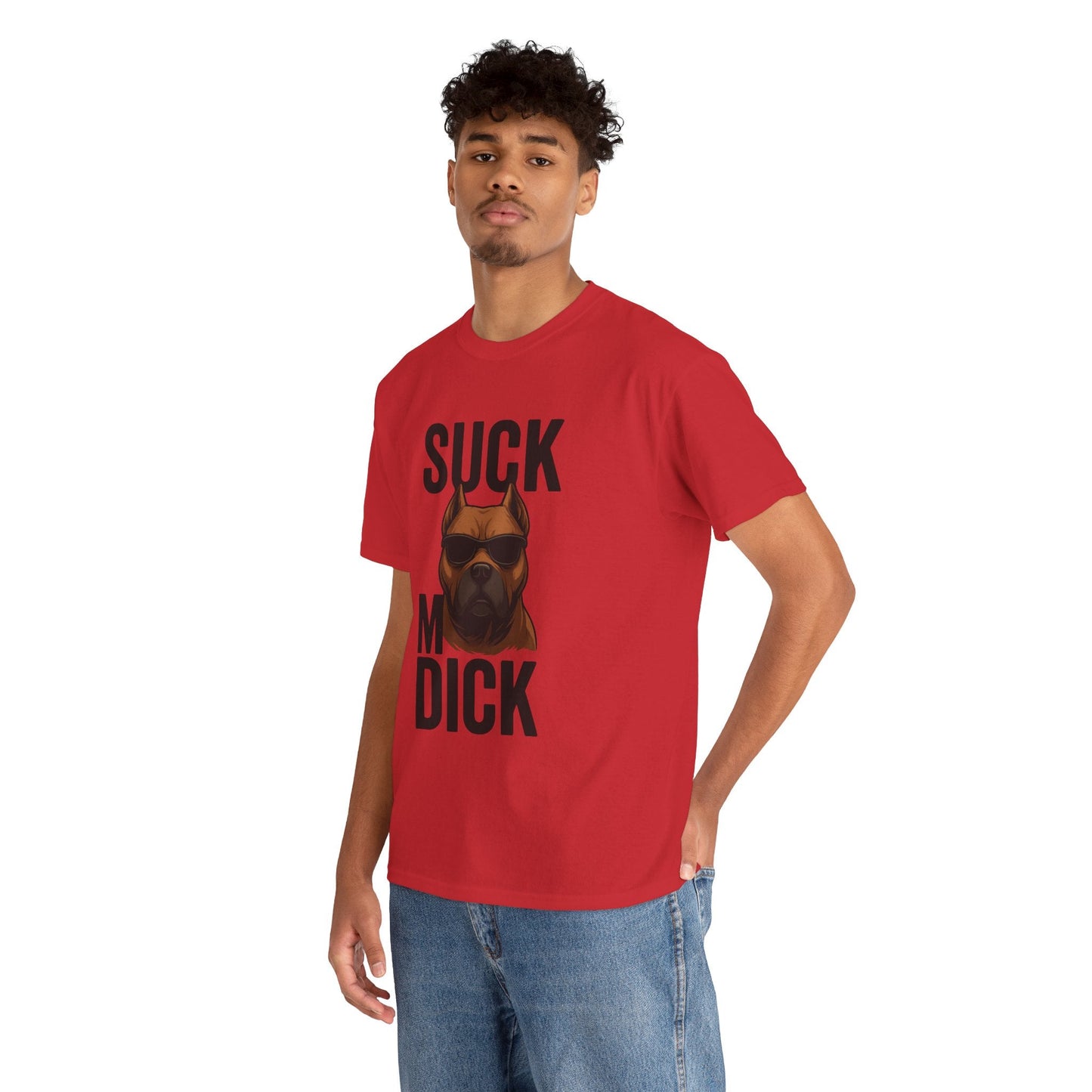 Funny Dog T-Shirt - 'Suck my D*CK' Printify