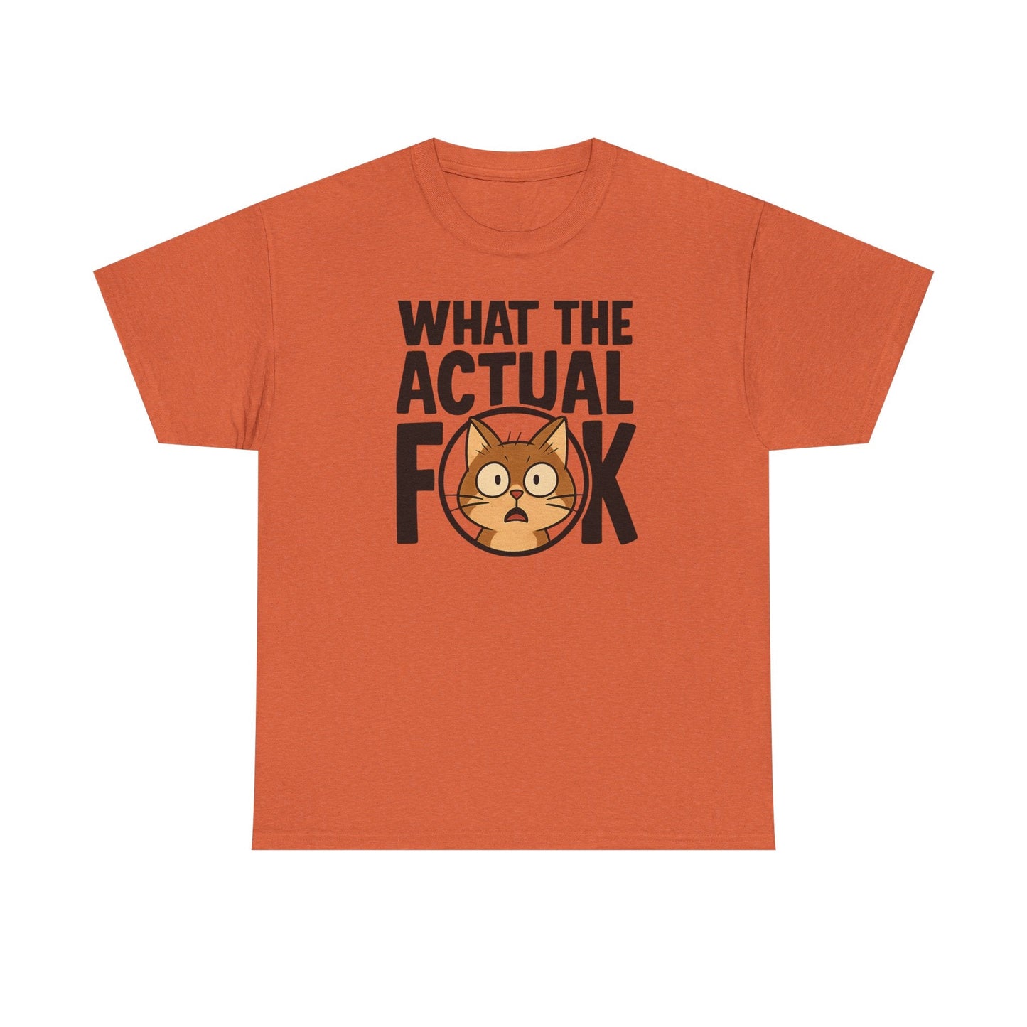 Funny Cat T-Shirt - 'What the Actual F**K' Printify