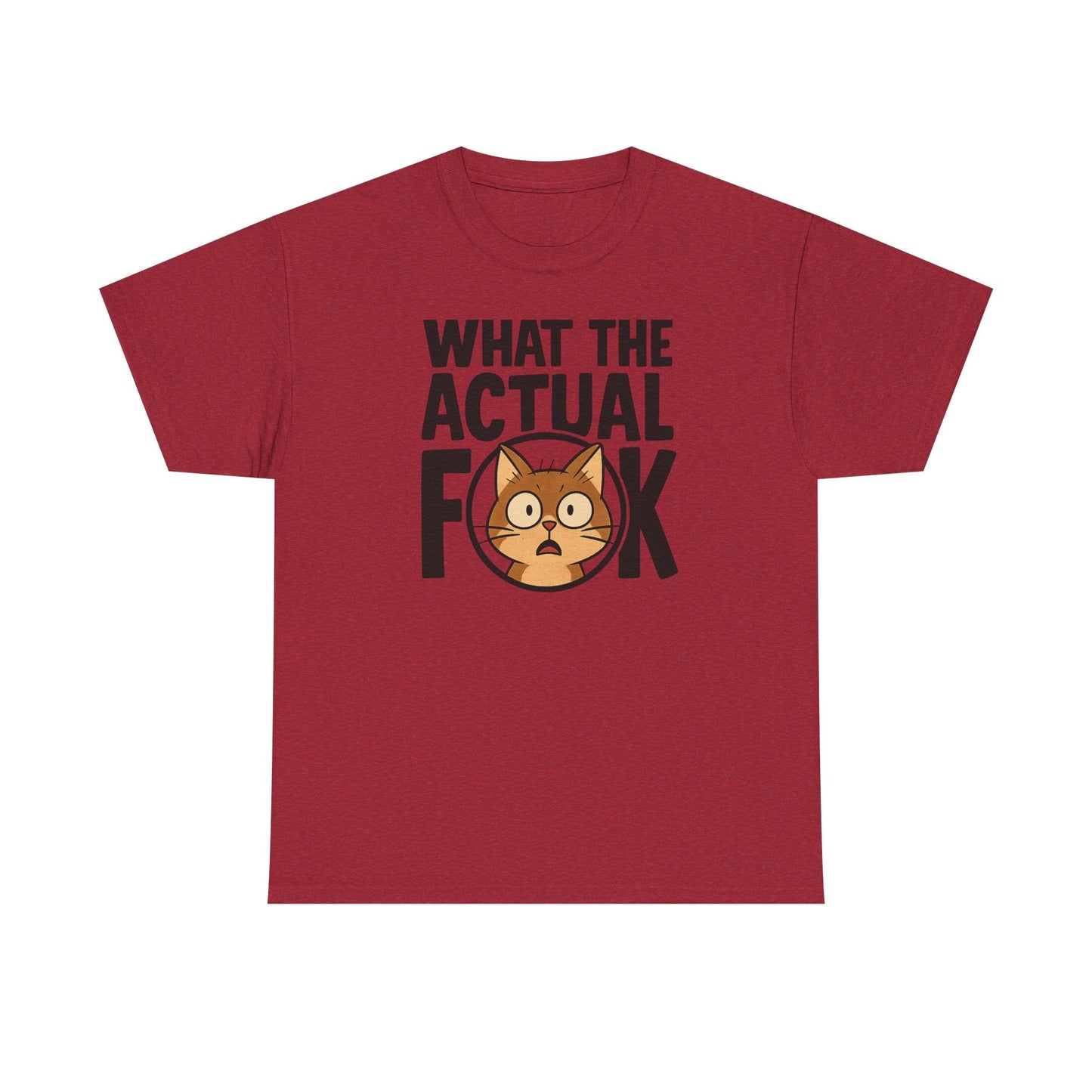 Funny Cat T-Shirt - 'What the Actual F**K' Printify