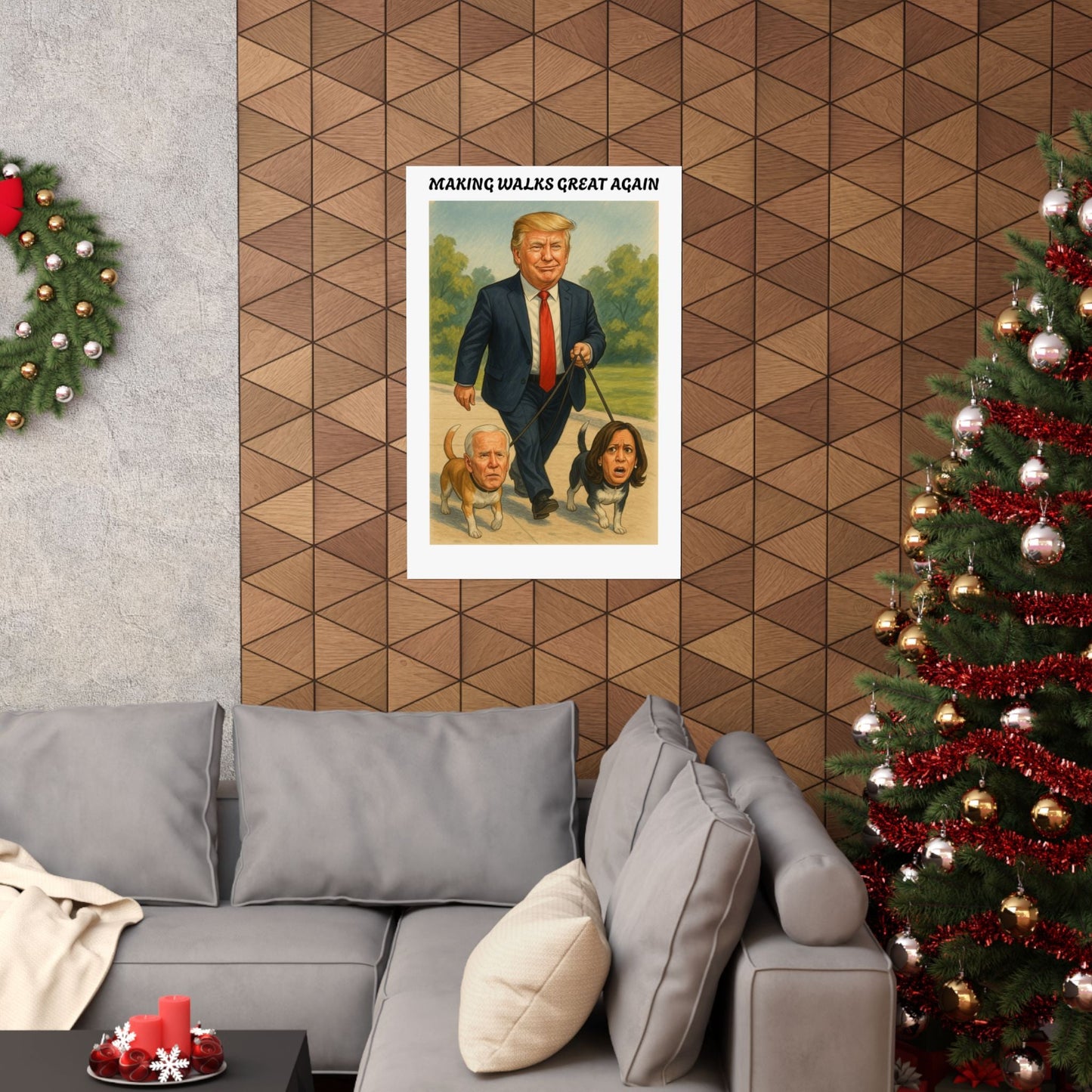 Funny Trump Poster - Making Walks Great Again - Political Satire Wall Art - Republican Humor Print Printify
