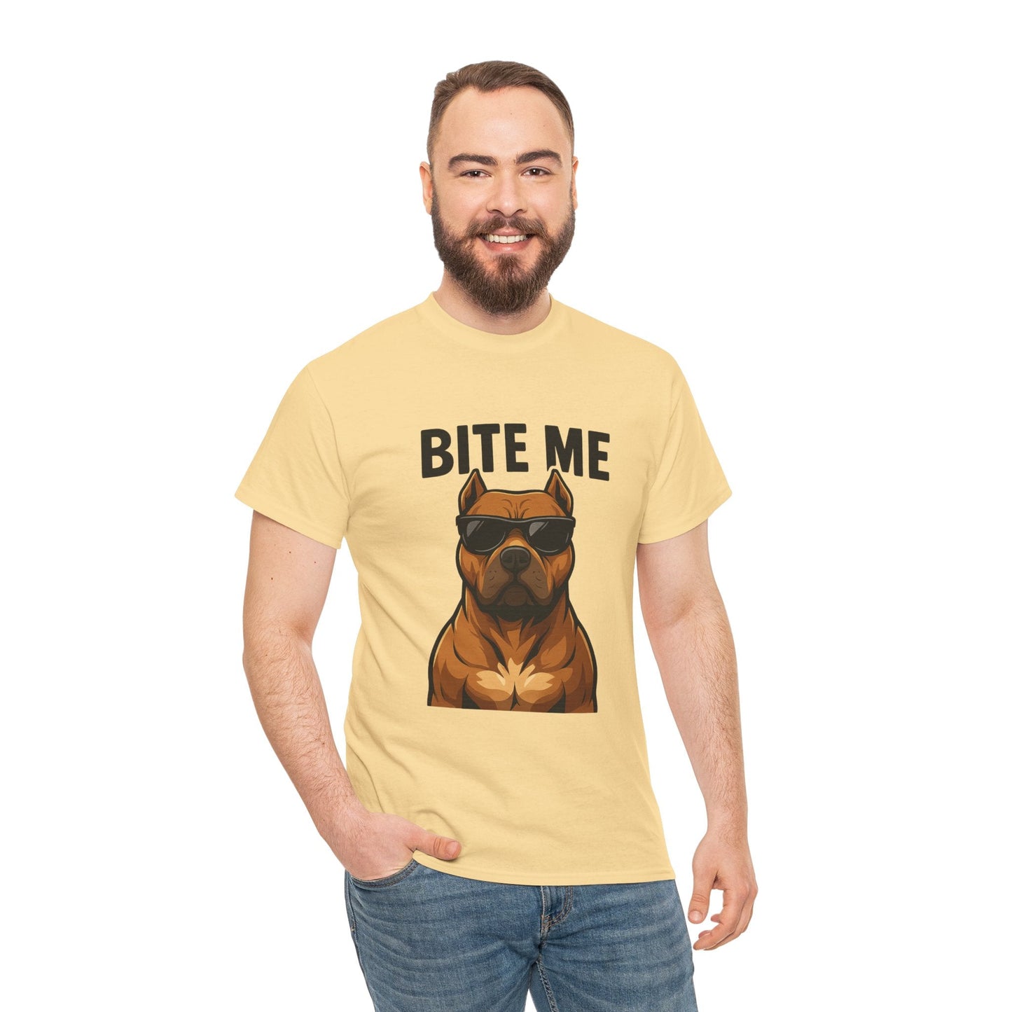 Funny Dog T-Shirt - 'Bite Me' Printify