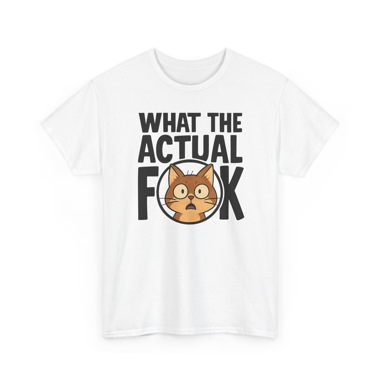 Funny Cat T-Shirt - 'What the Actual F**K' Printify