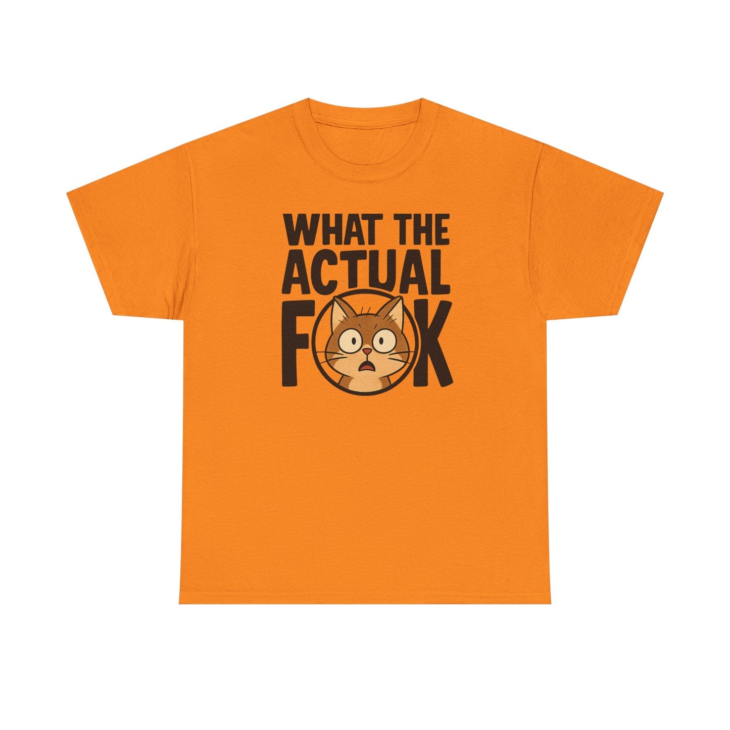 Funny Cat T-Shirt - 'What the Actual F**K' Printify