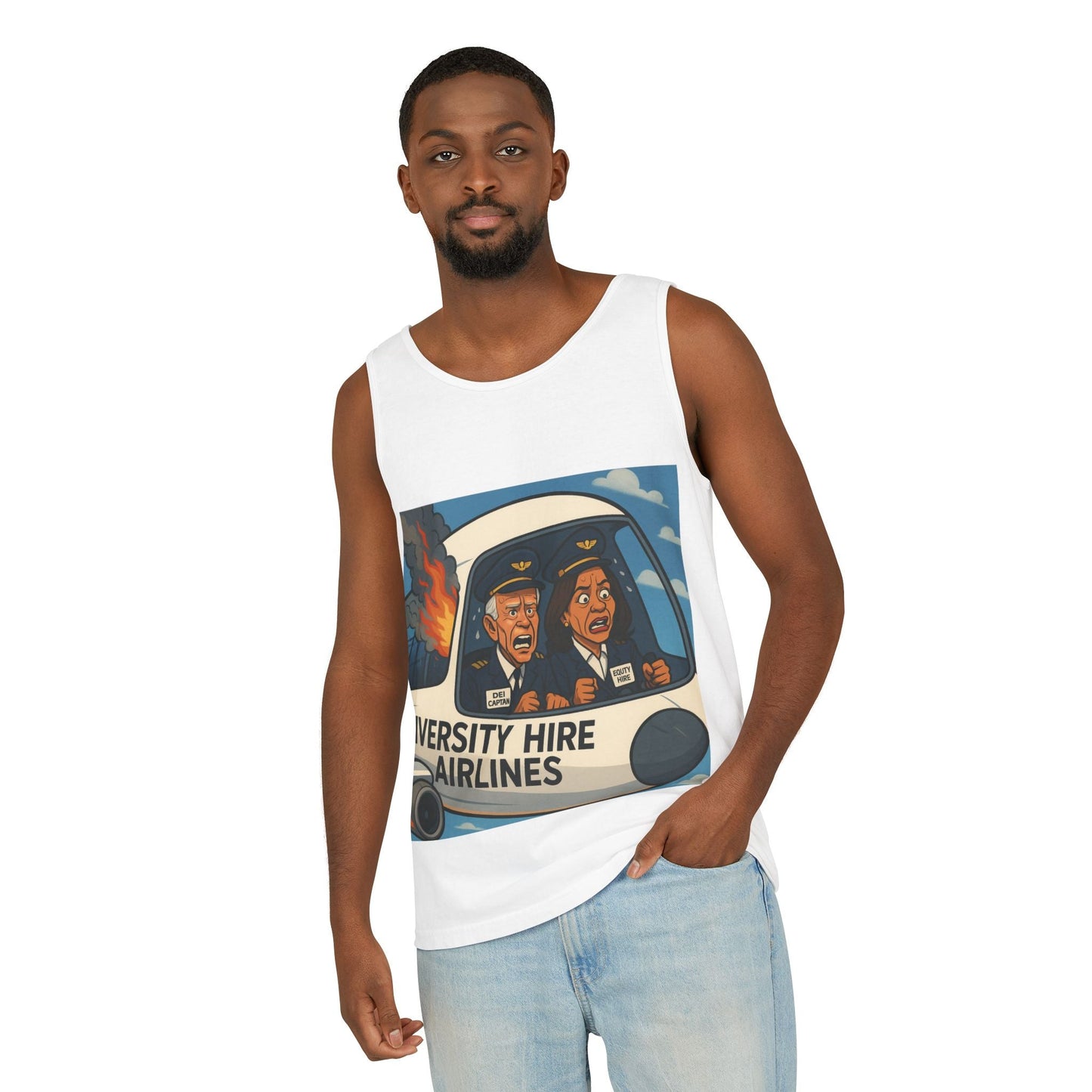 Diversity Hire Airlines Tank Top | Funny Graphic Tee, Summer Wear, Unisex Apparel, Gift Idea, Casual Top Printify