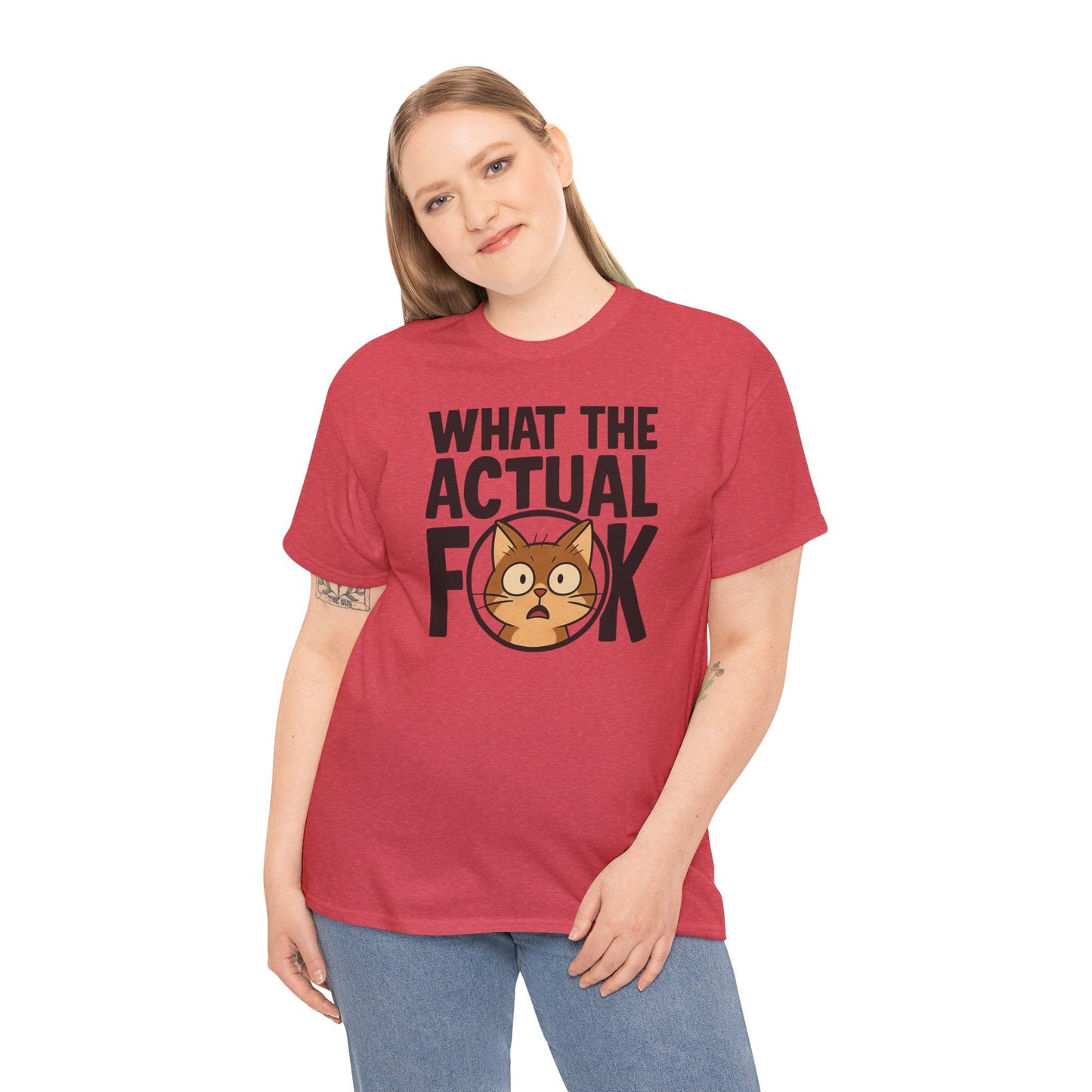 Funny Cat T-Shirt - 'What the Actual F**K' Printify