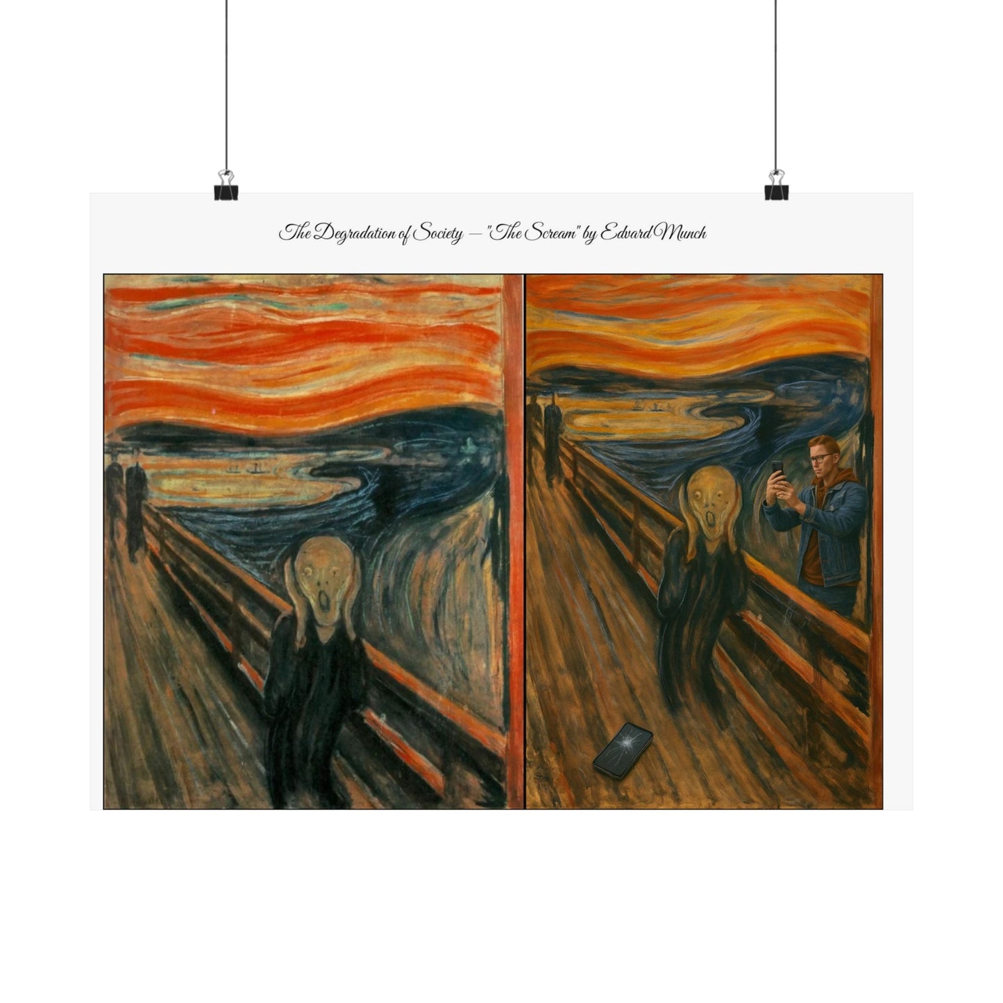 'The Degradation of Society' Print 5 - The Scream by Edvard Munch Printify