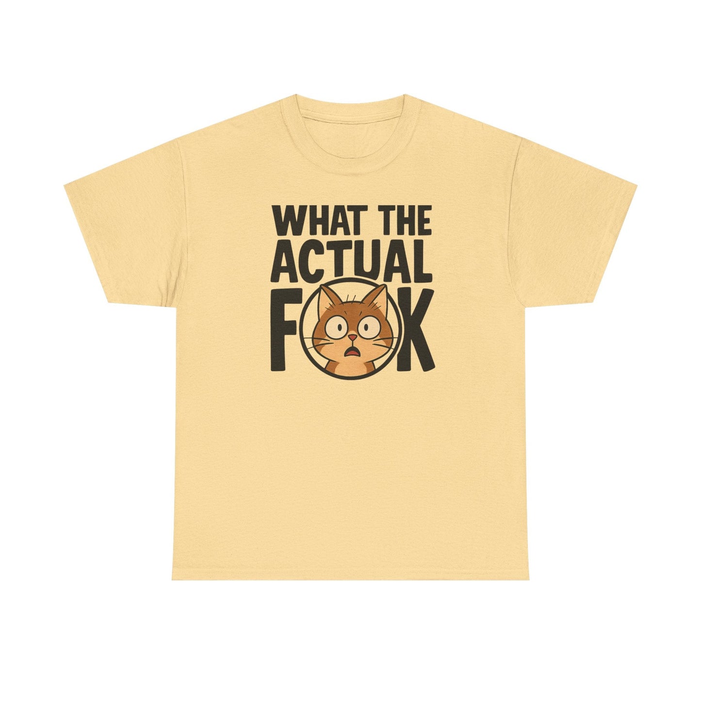 Funny Cat T-Shirt - 'What the Actual F**K' Printify