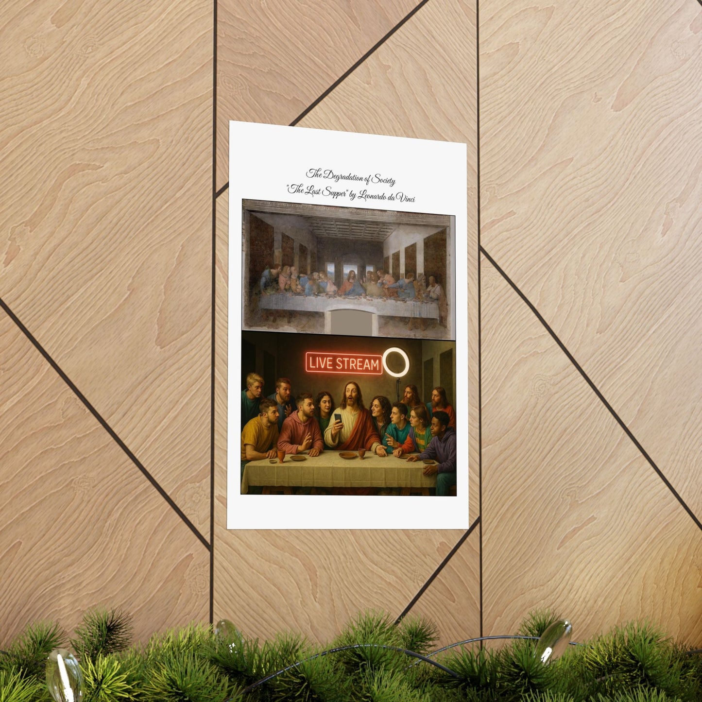 'The Degradation of Society' Print 3 - The Last Supper by Leonardo da Vinci Printify