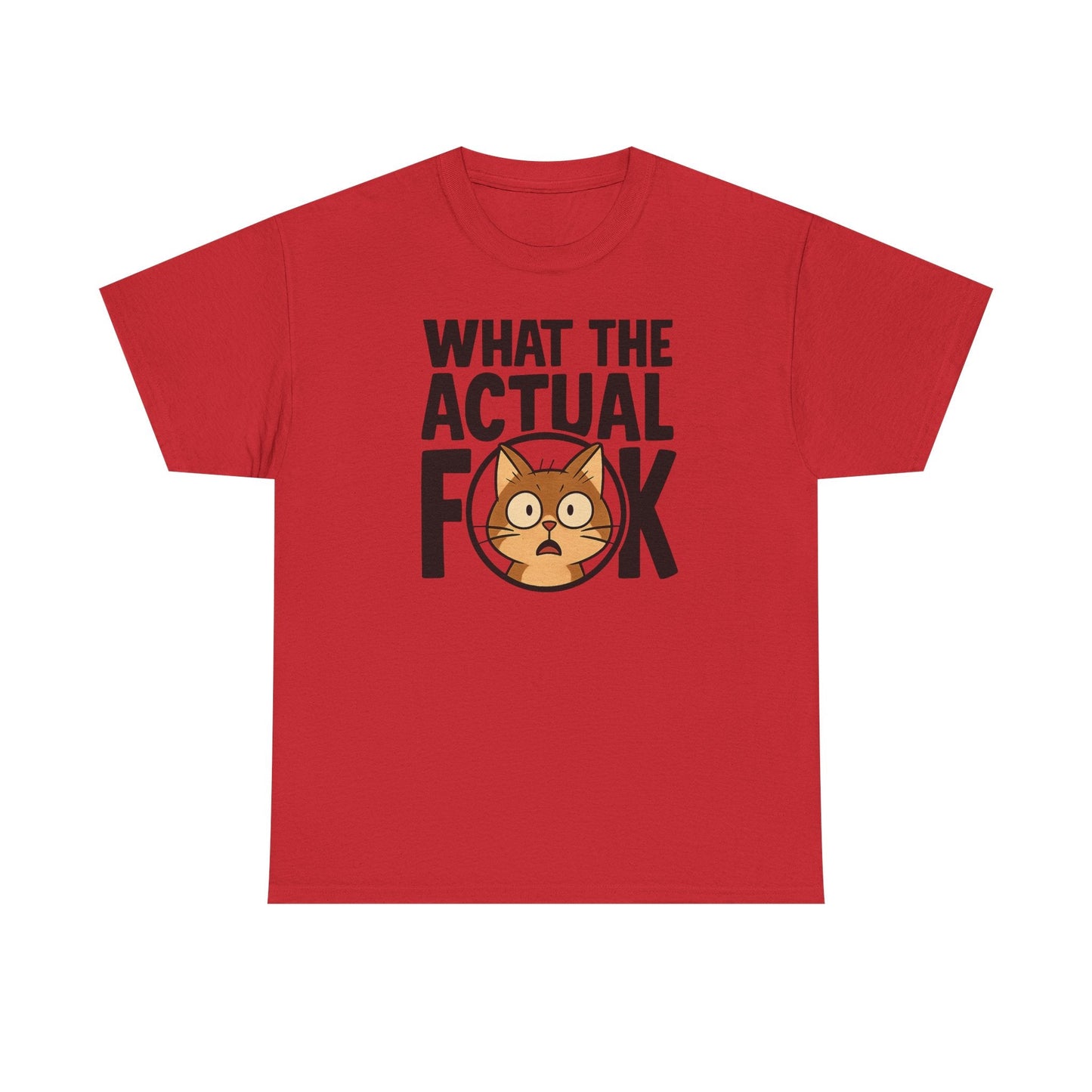 Funny Cat T-Shirt - 'What the Actual F**K' Printify