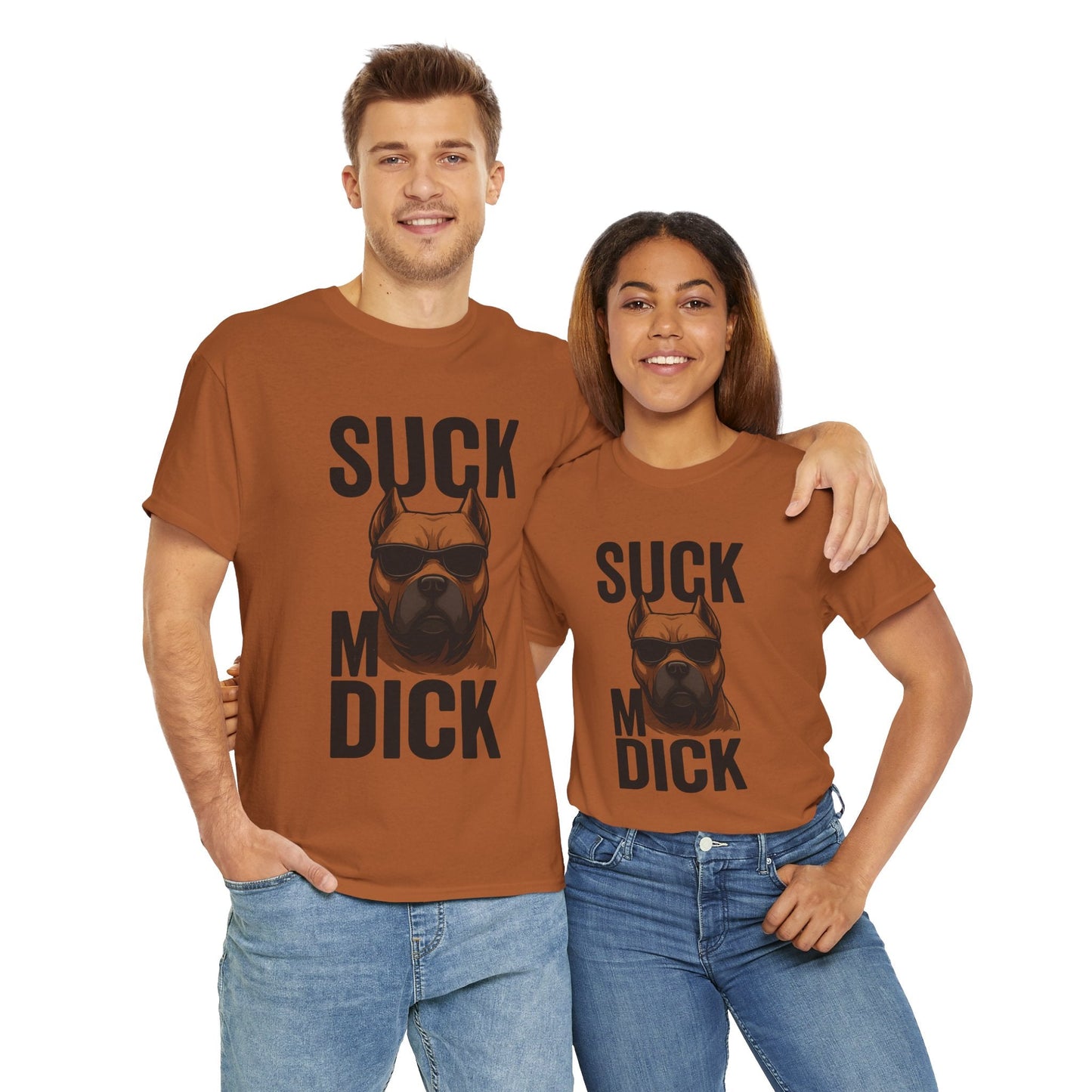 Funny Dog T-Shirt - 'Suck my D*CK' Printify
