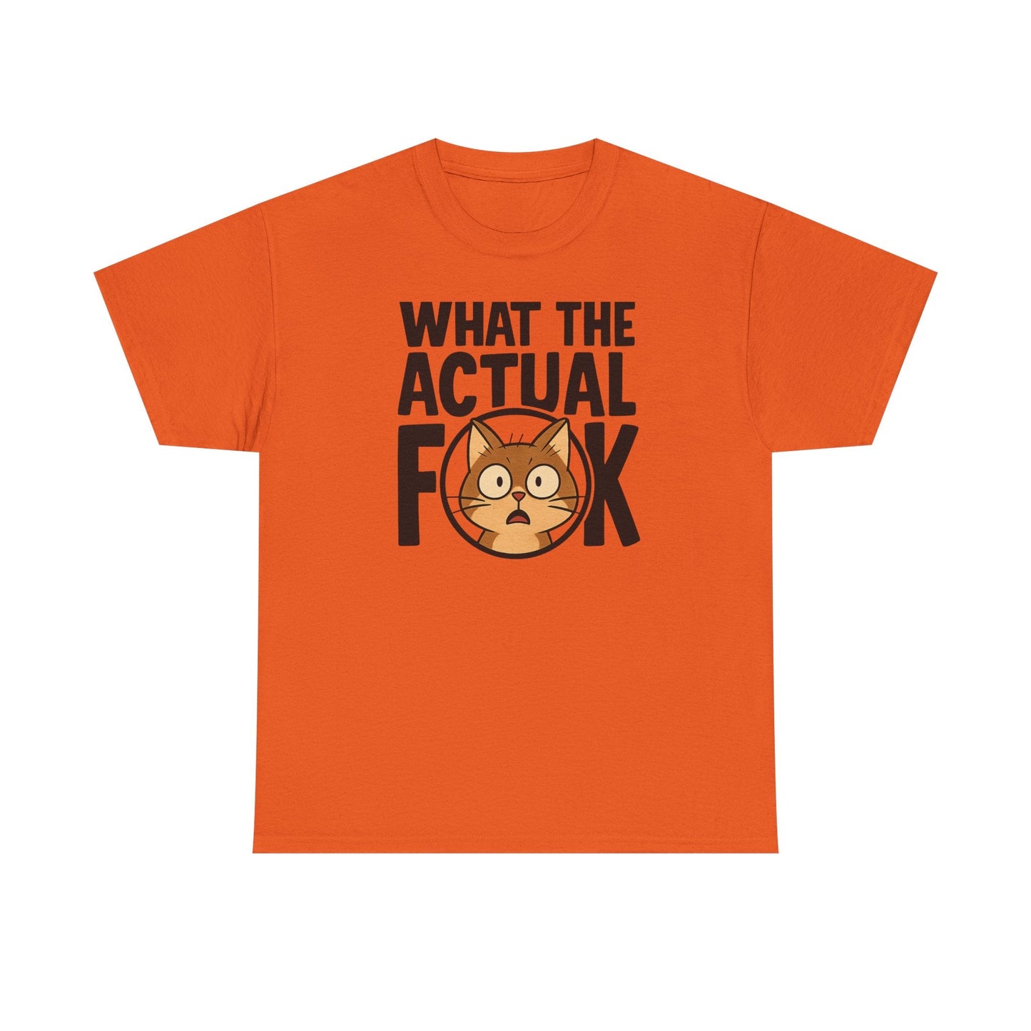 Funny Cat T-Shirt - 'What the Actual F**K' Printify