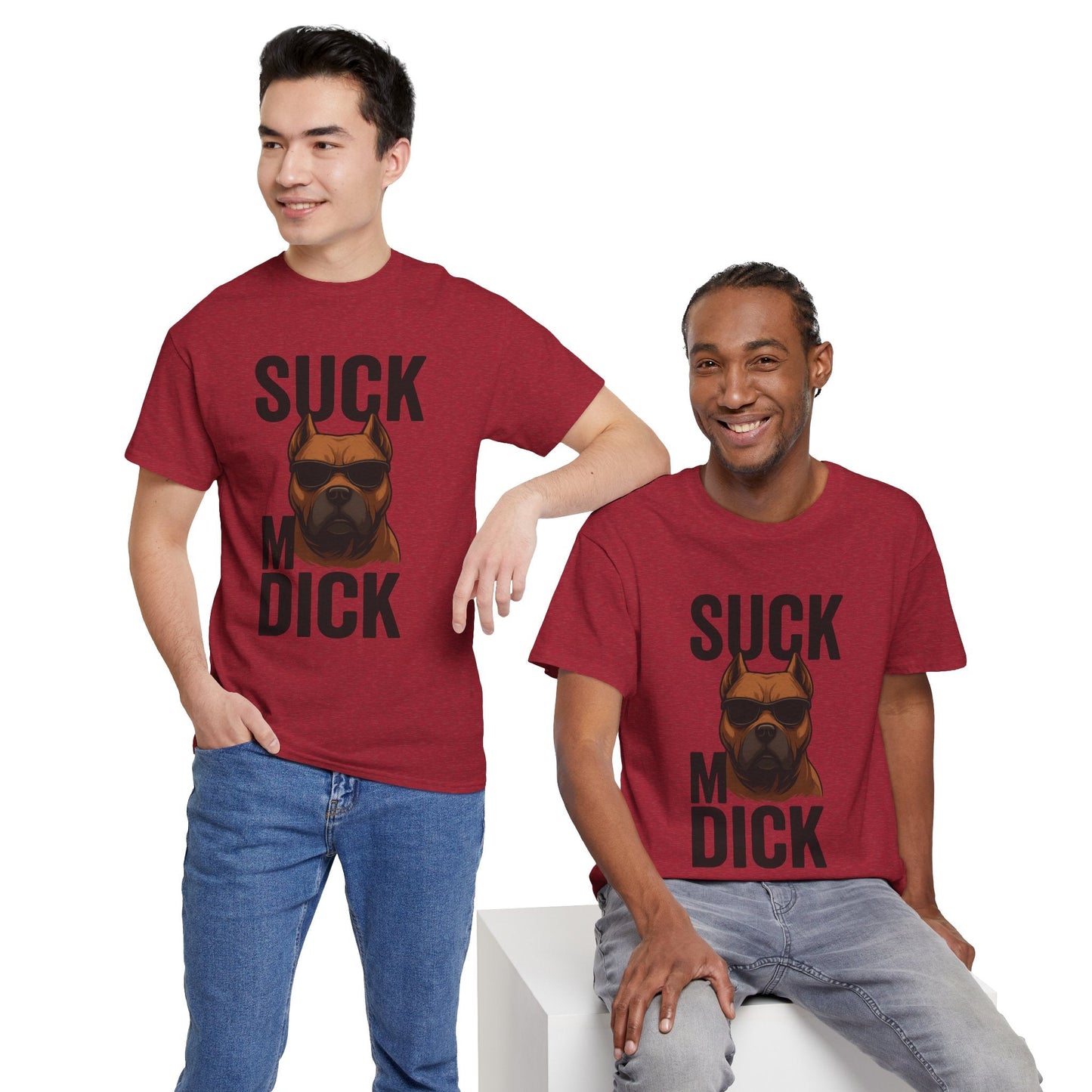 Funny Dog T-Shirt - 'Suck my D*CK' Printify