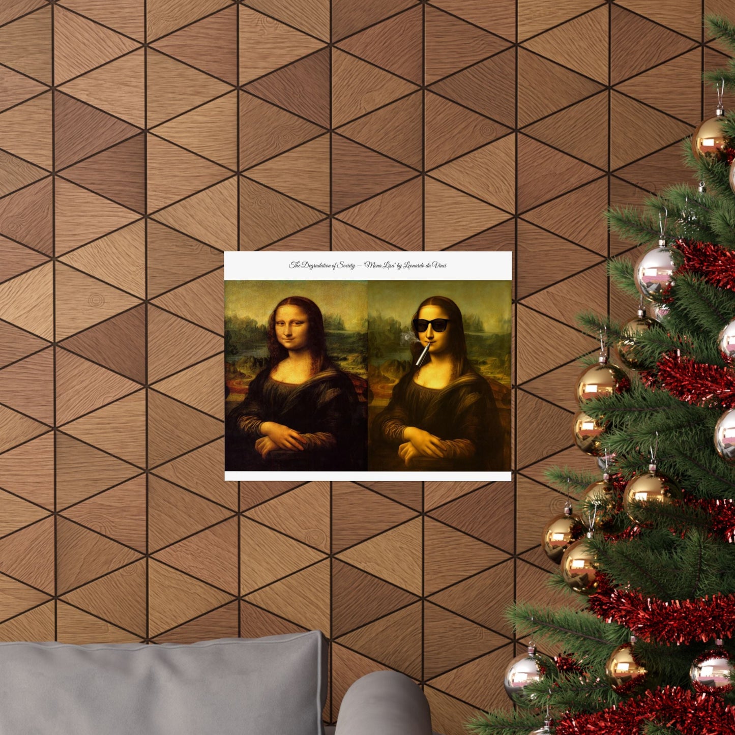 'The Degradation of Society' Print 1 - Mona Lisa by Leonardo da Vinci Printify