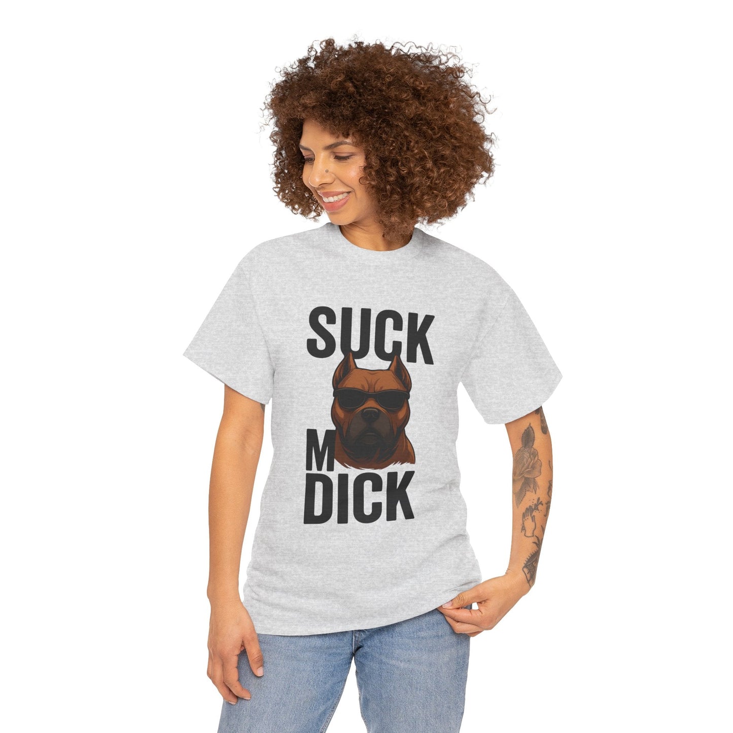 Funny Dog T-Shirt - 'Suck my D*CK' Printify