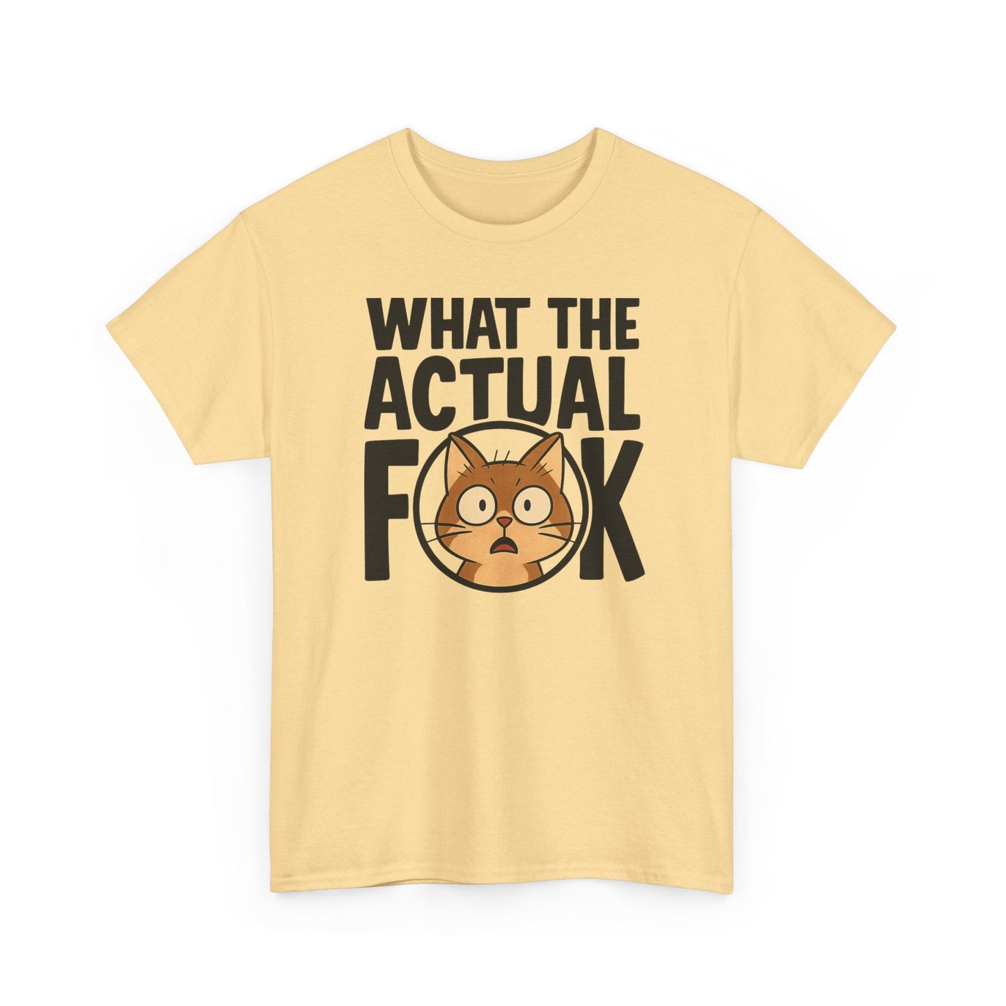 Funny Cat T-Shirt - 'What the Actual F**K' Printify