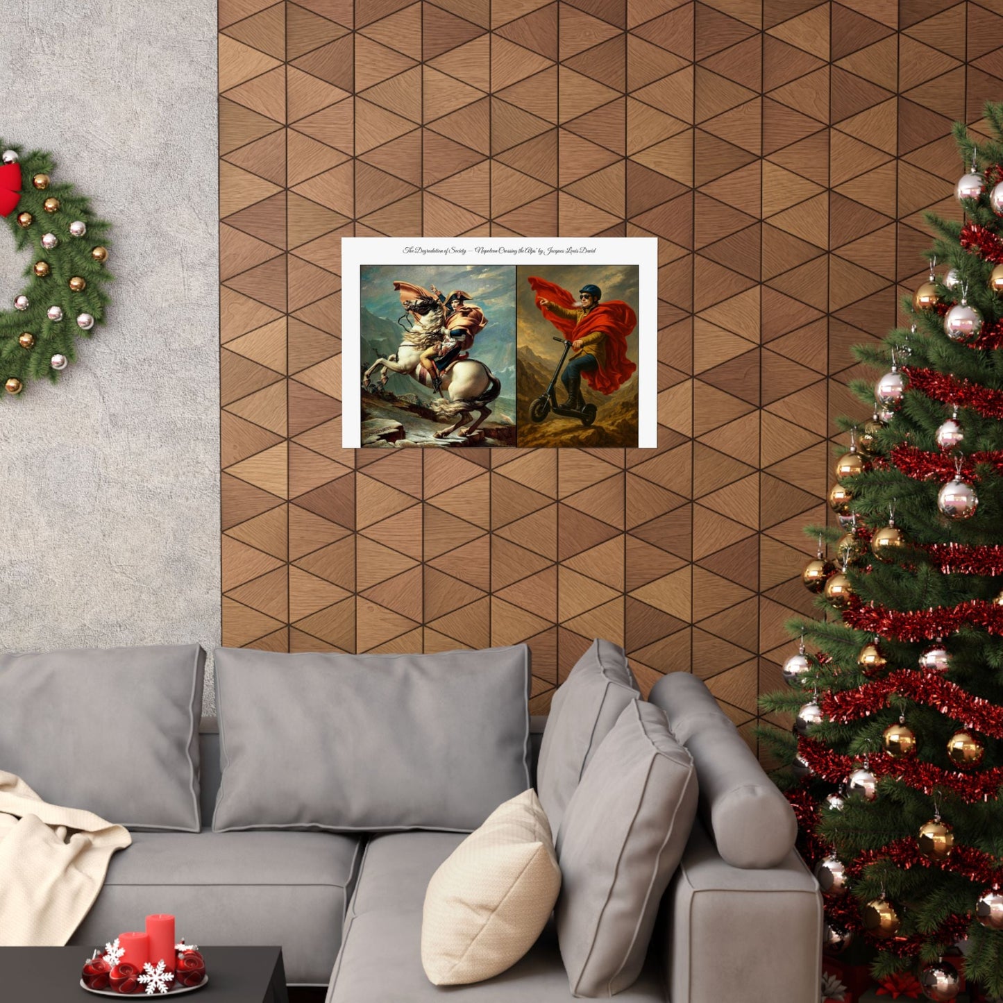 'The Degradation of Society' Print 6 - Napoleon Crosses the Alps by Jacque-Louis David Printify