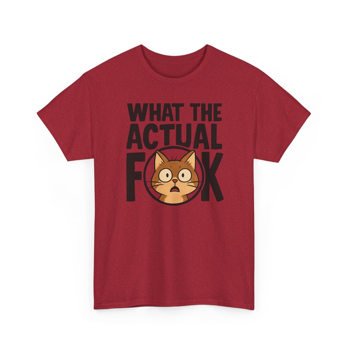 Funny Cat T-Shirt - 'What the Actual F**K' Printify