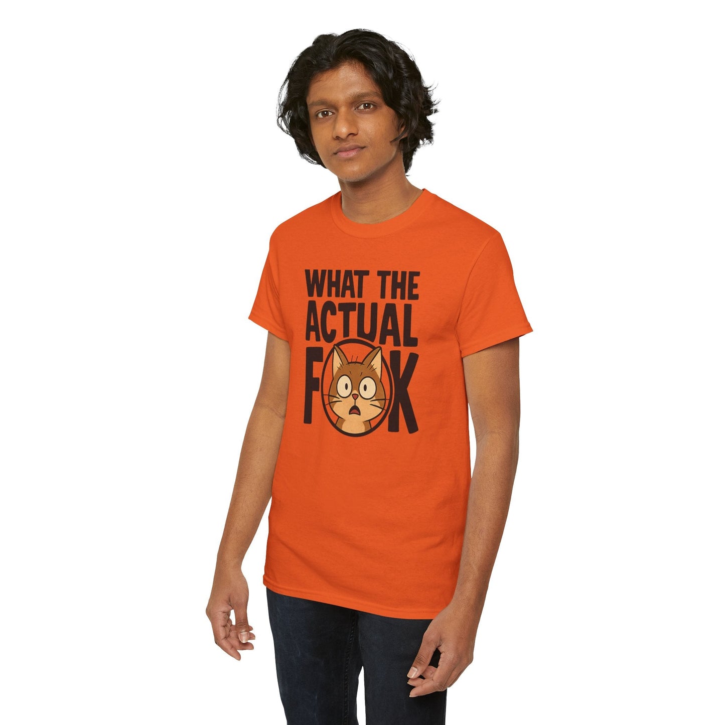 Funny Cat T-Shirt - 'What the Actual F**K' Printify