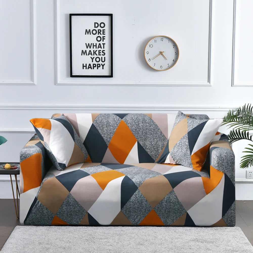 1pc Flower Printed Elastic Sofa Cover Antidirty Spandex Sofa Cover Furniture Protector for Bedroom Office Living Room Home Decor Ambienta Casa