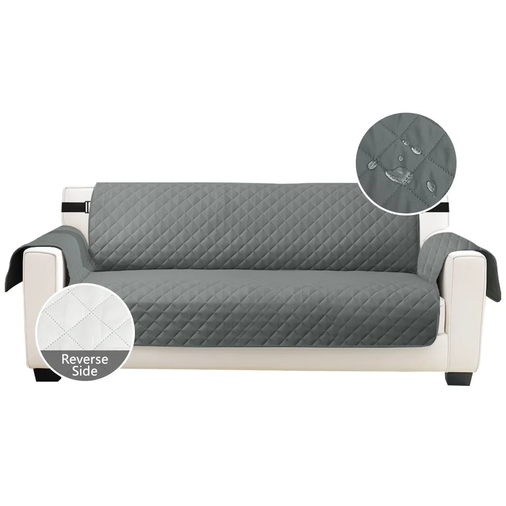 Fundas de Sofá Impermeables Funda Antideslizante para Sofás de 1/2/3/4 Plazas Protectora Lavable para Niños y Mascotas con Correa Elástica Ambienta Casa