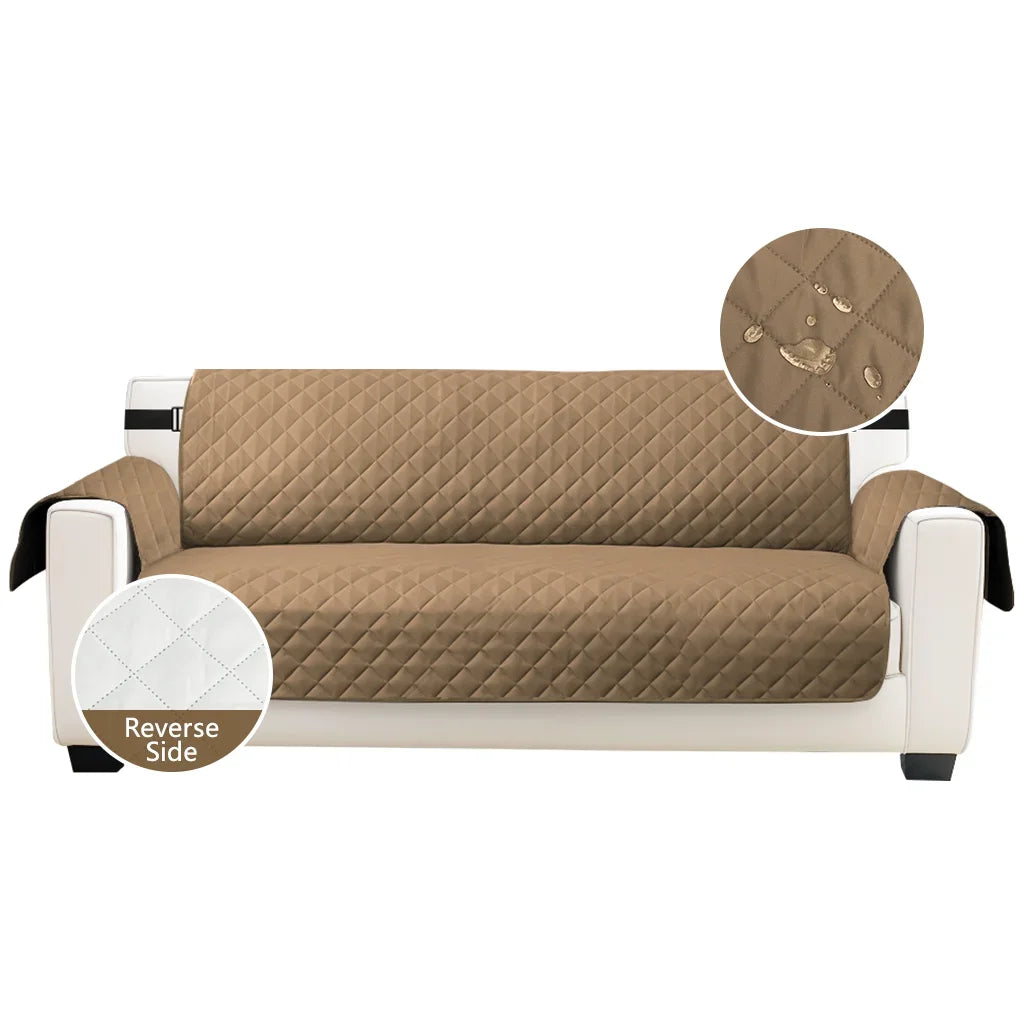 Fundas de Sofá Impermeables Funda Antideslizante para Sofás de 1/2/3/4 Plazas Protectora Lavable para Niños y Mascotas con Correa Elástica Ambienta Casa