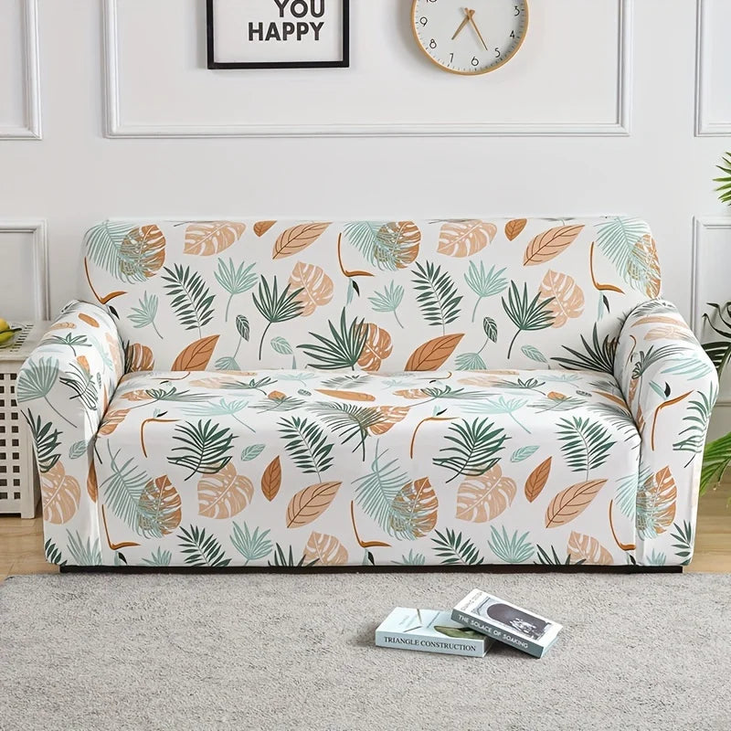 1pc Flower Printed Elastic Sofa Cover Antidirty Spandex Sofa Cover Furniture Protector for Bedroom Office Living Room Home Decor Ambienta Casa