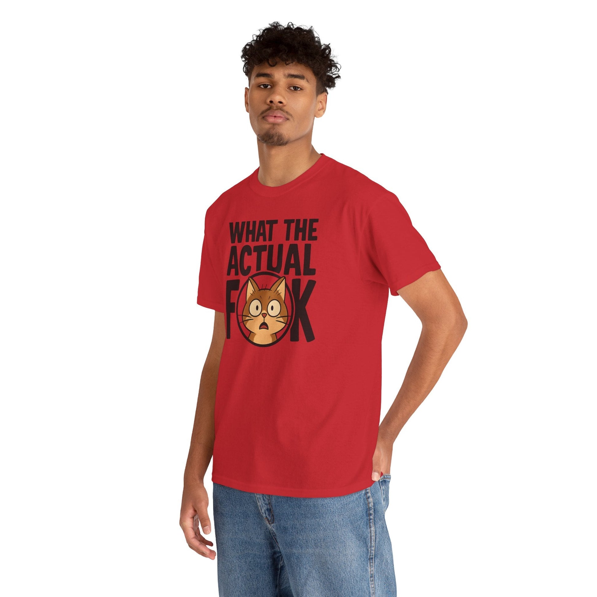 Funny Cat T-Shirt - 'What the Actual F**K' Printify