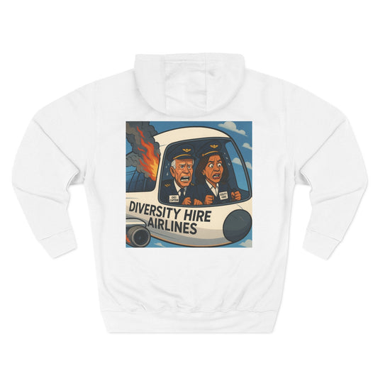 Diverse Hire Airlines Hoodie | Funny Graphic Hoodie, Casual Wear, Gift for Pilots, Airplane Lovers, Unique Fleece Sweatshirt Printify