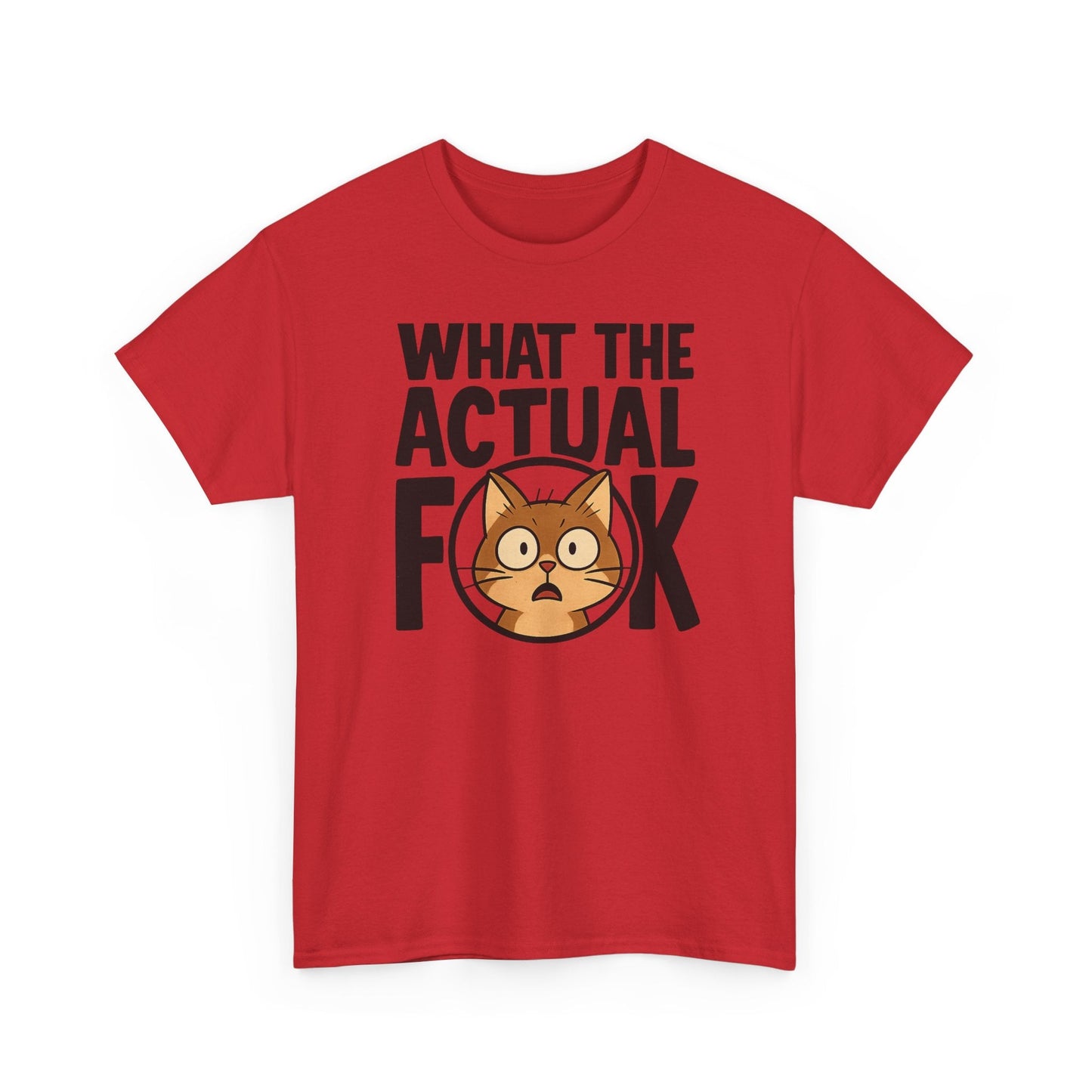 Funny Cat T-Shirt - 'What the Actual F**K' Printify