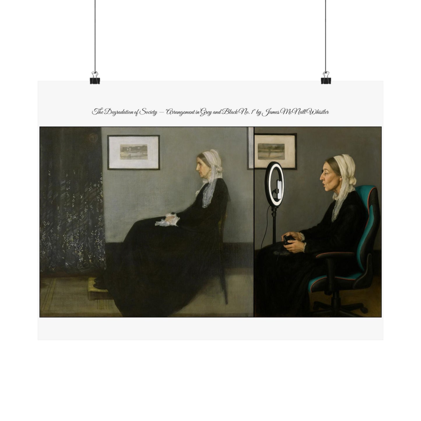 'The Degradation of Society' Print 4 - Arrangement in Grey and Black No.1 [Whistler's mother]' by James McNeill Whistler Printify
