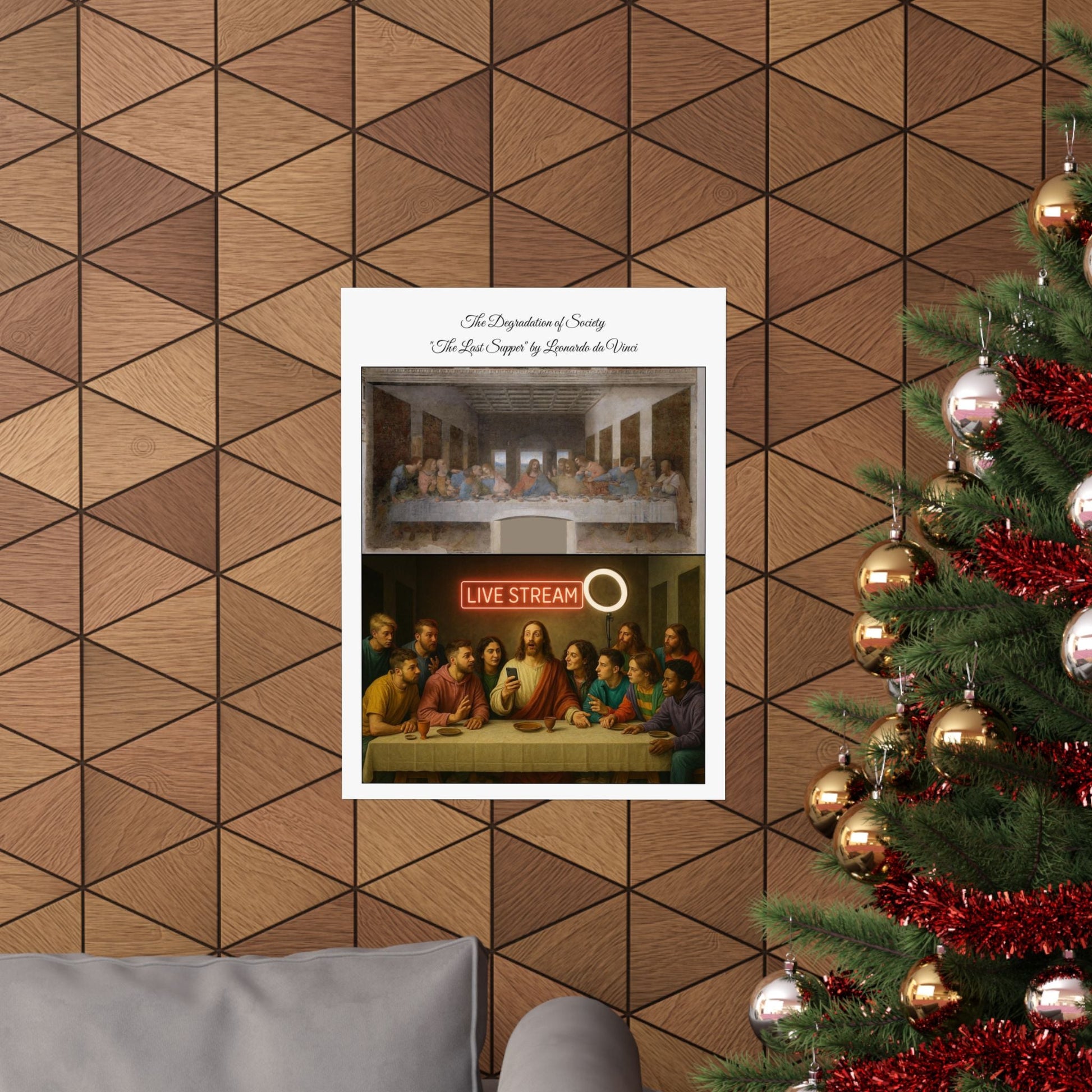 'The Degradation of Society' Print 3 - The Last Supper by Leonardo da Vinci Printify