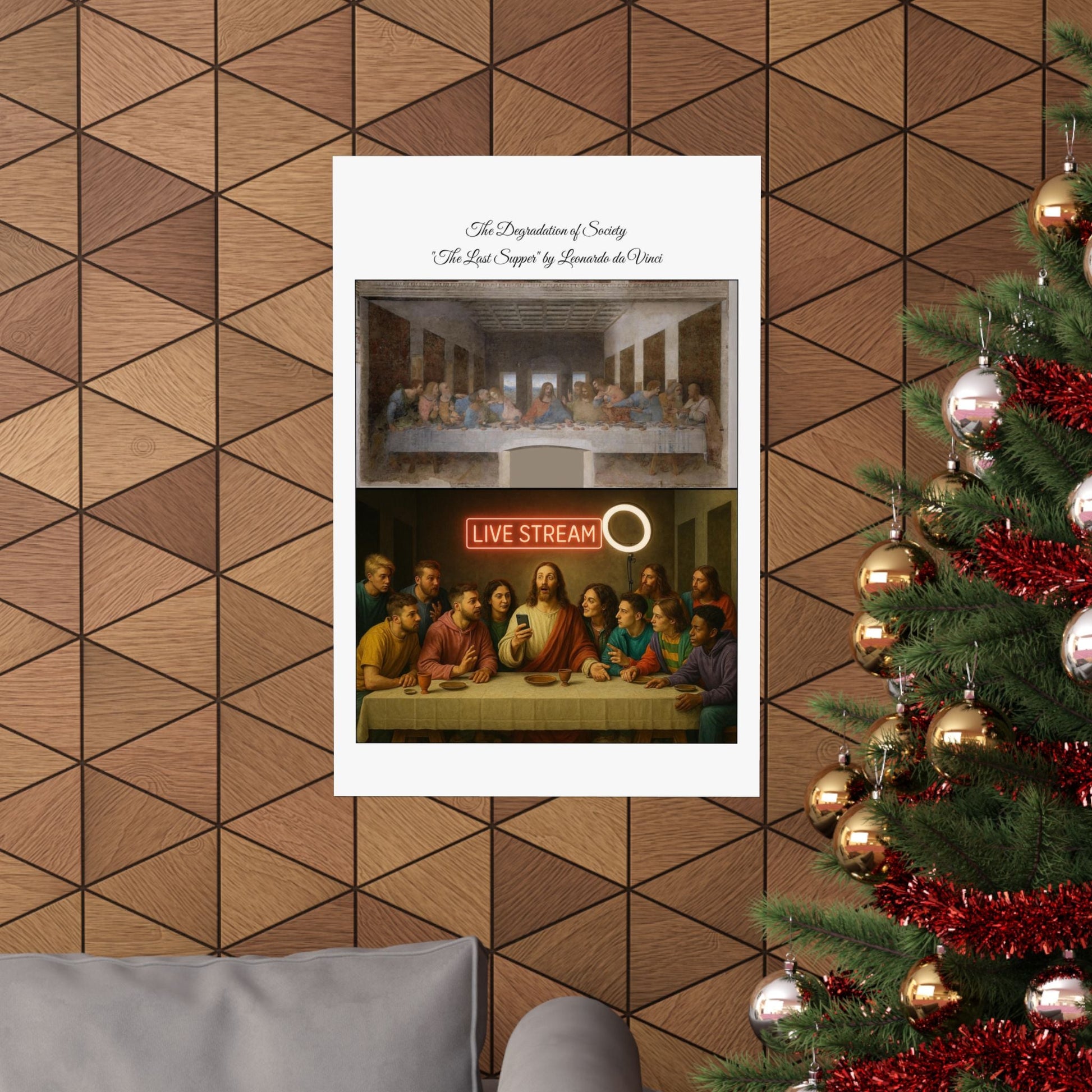 'The Degradation of Society' Print 3 - The Last Supper by Leonardo da Vinci Printify