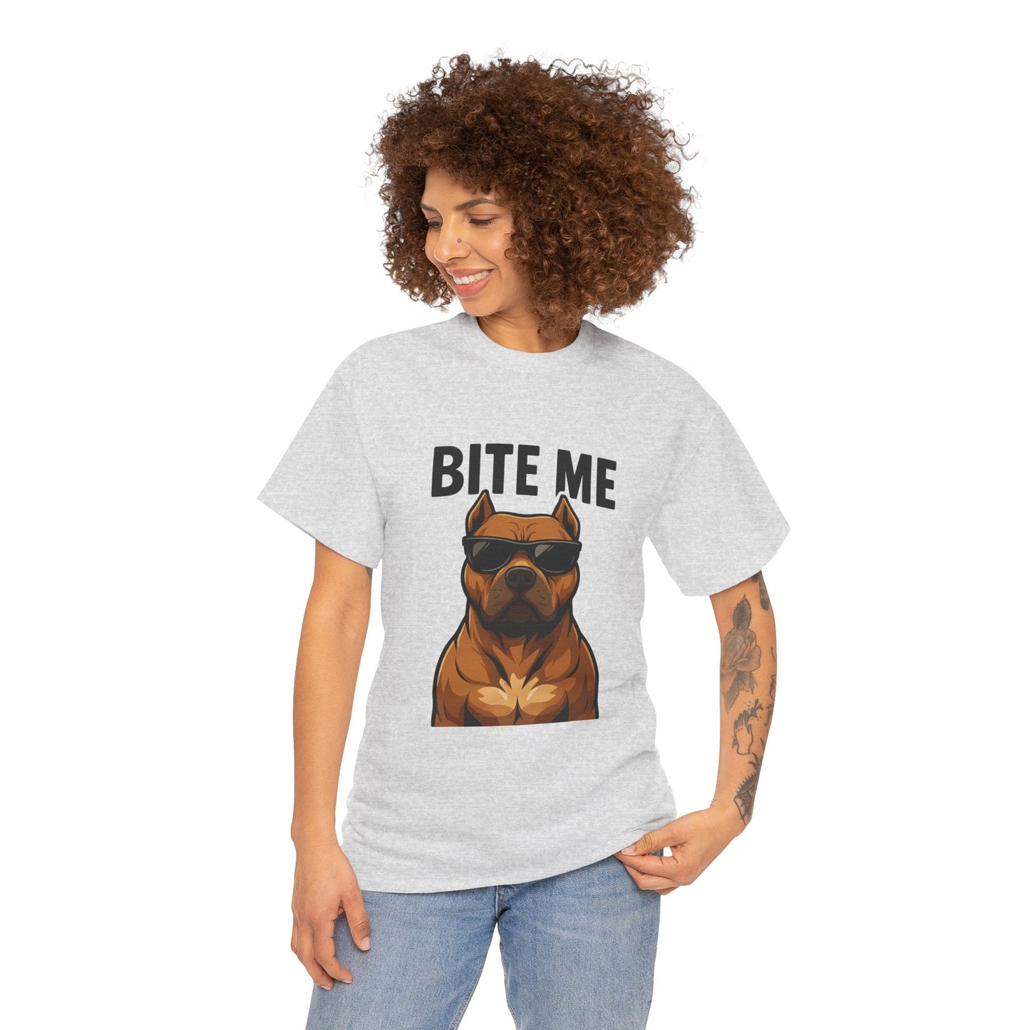 Funny Dog T-Shirt - 'Bite Me' Printify
