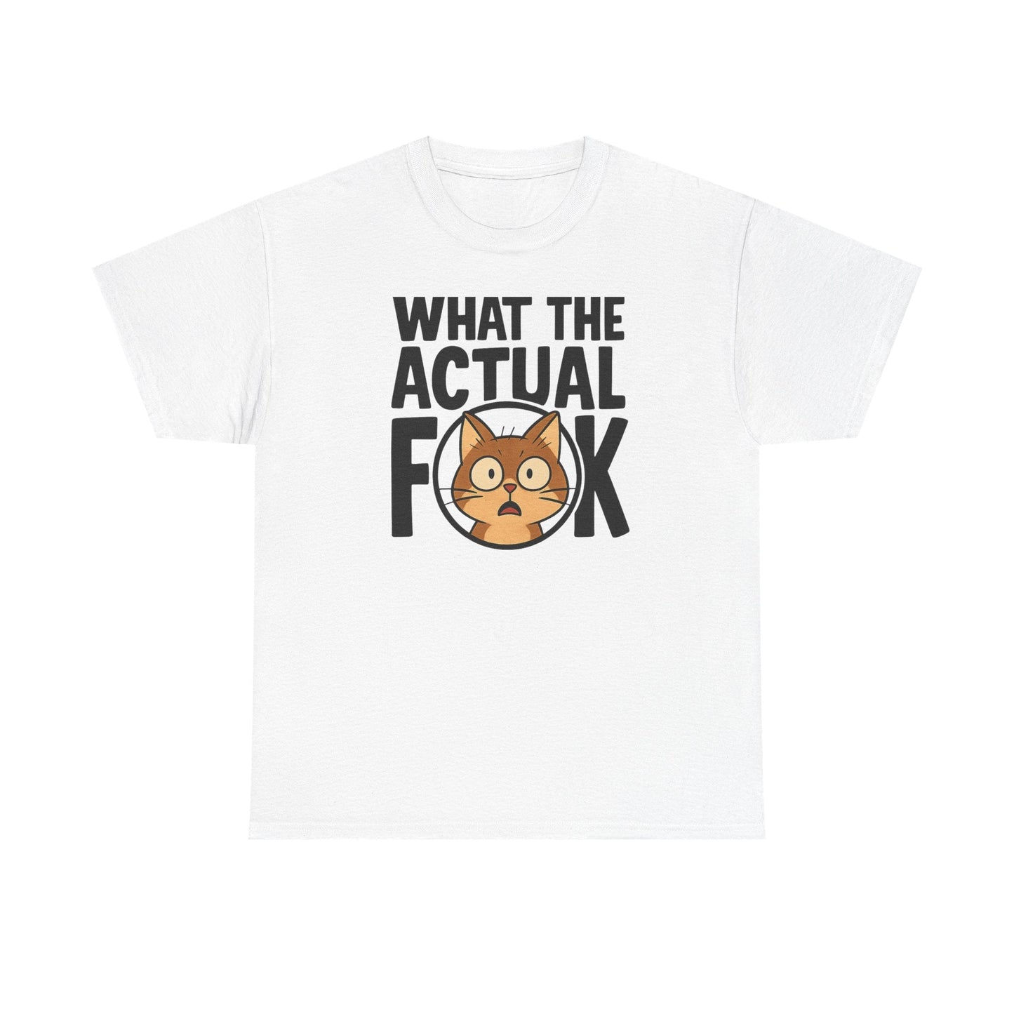 Funny Cat T-Shirt - 'What the Actual F**K' Printify