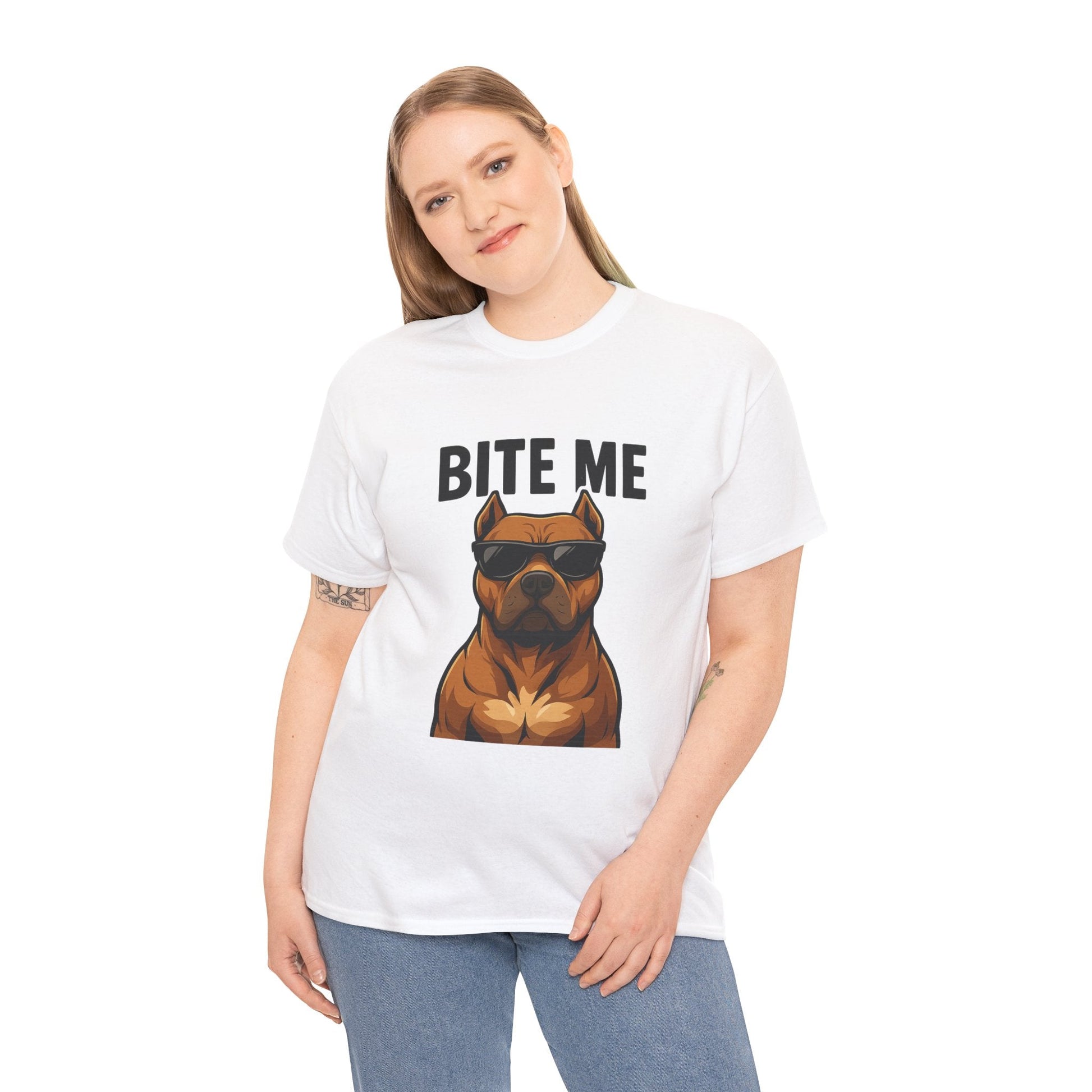 Funny Dog T-Shirt - 'Bite Me' Printify
