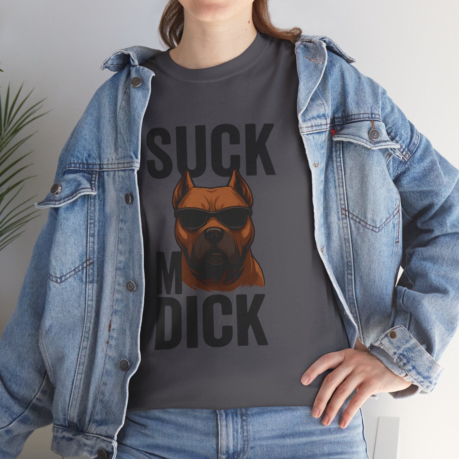 Funny Dog T-Shirt - 'Suck my D*CK' Printify