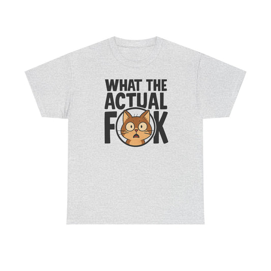 Funny Cat T-Shirt - 'What the Actual F**K' Printify
