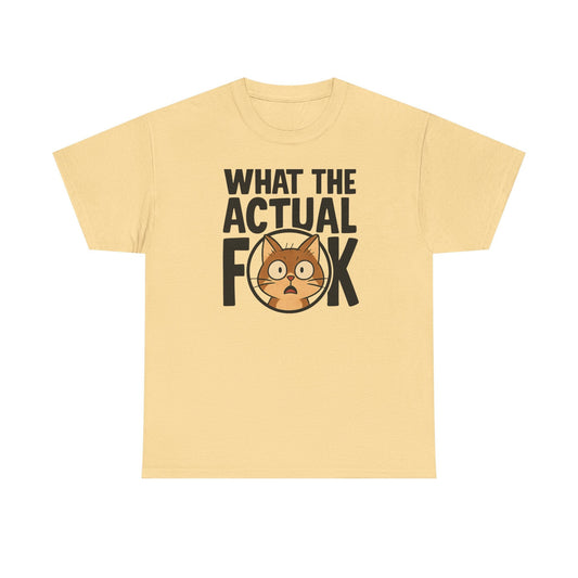 Funny Cat T-Shirt - 'What the Actual F**K' Printify
