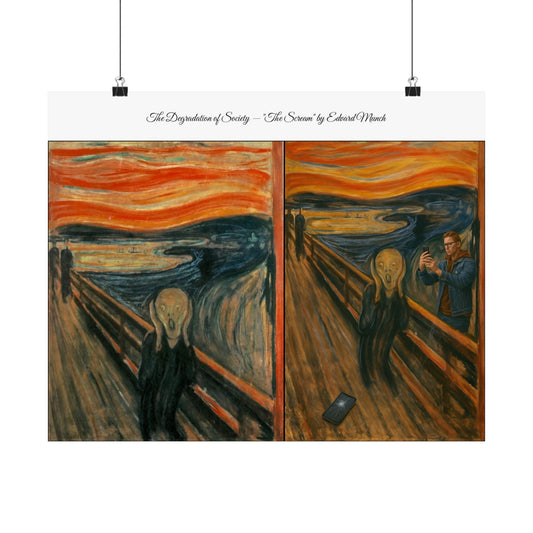 'The Degradation of Society' Print 5 - The Scream by Edvard Munch Printify