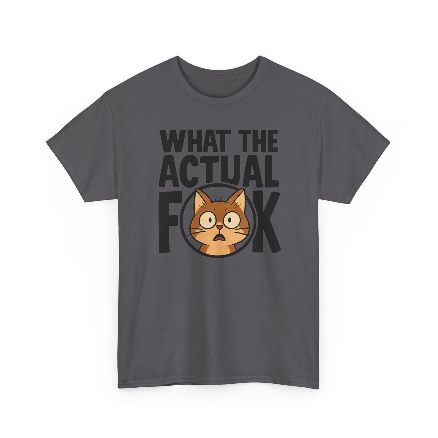 Funny Cat T-Shirt - 'What the Actual F**K' Printify