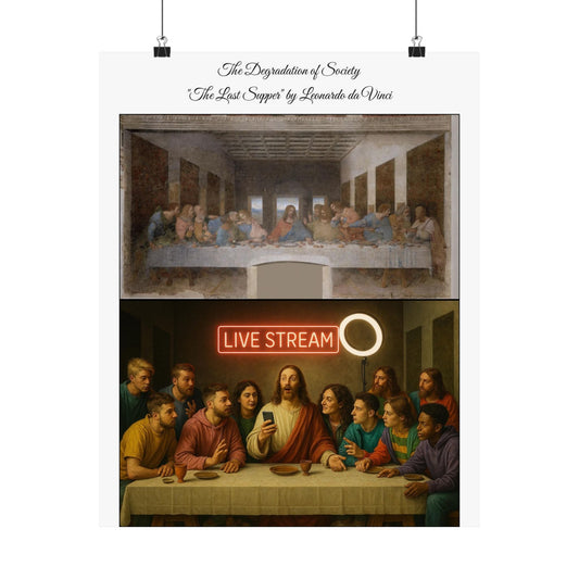 'The Degradation of Society' Print 3 - The Last Supper by Leonardo da Vinci Printify