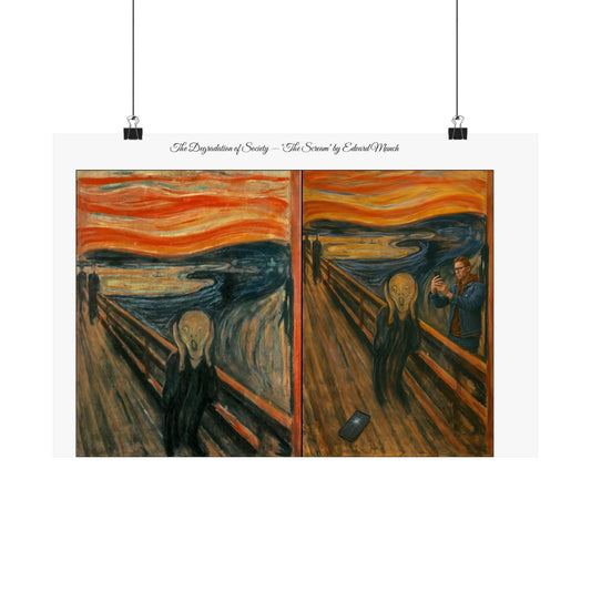 'The Degradation of Society' Print 5 - The Scream by Edvard Munch Printify