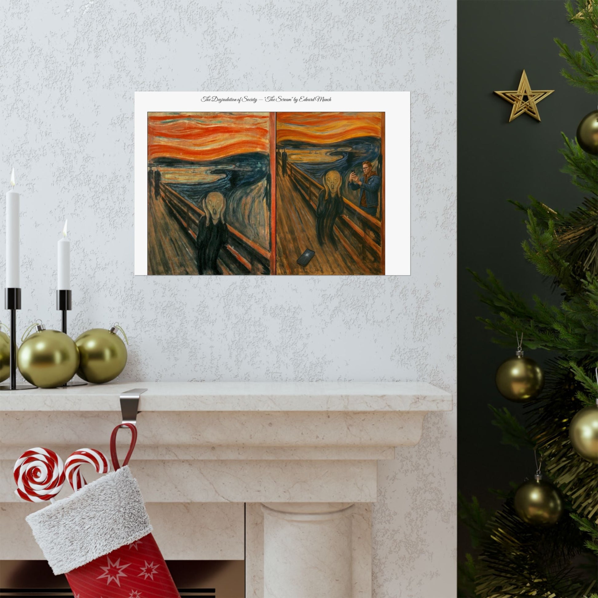 'The Degradation of Society' Print 5 - The Scream by Edvard Munch Printify