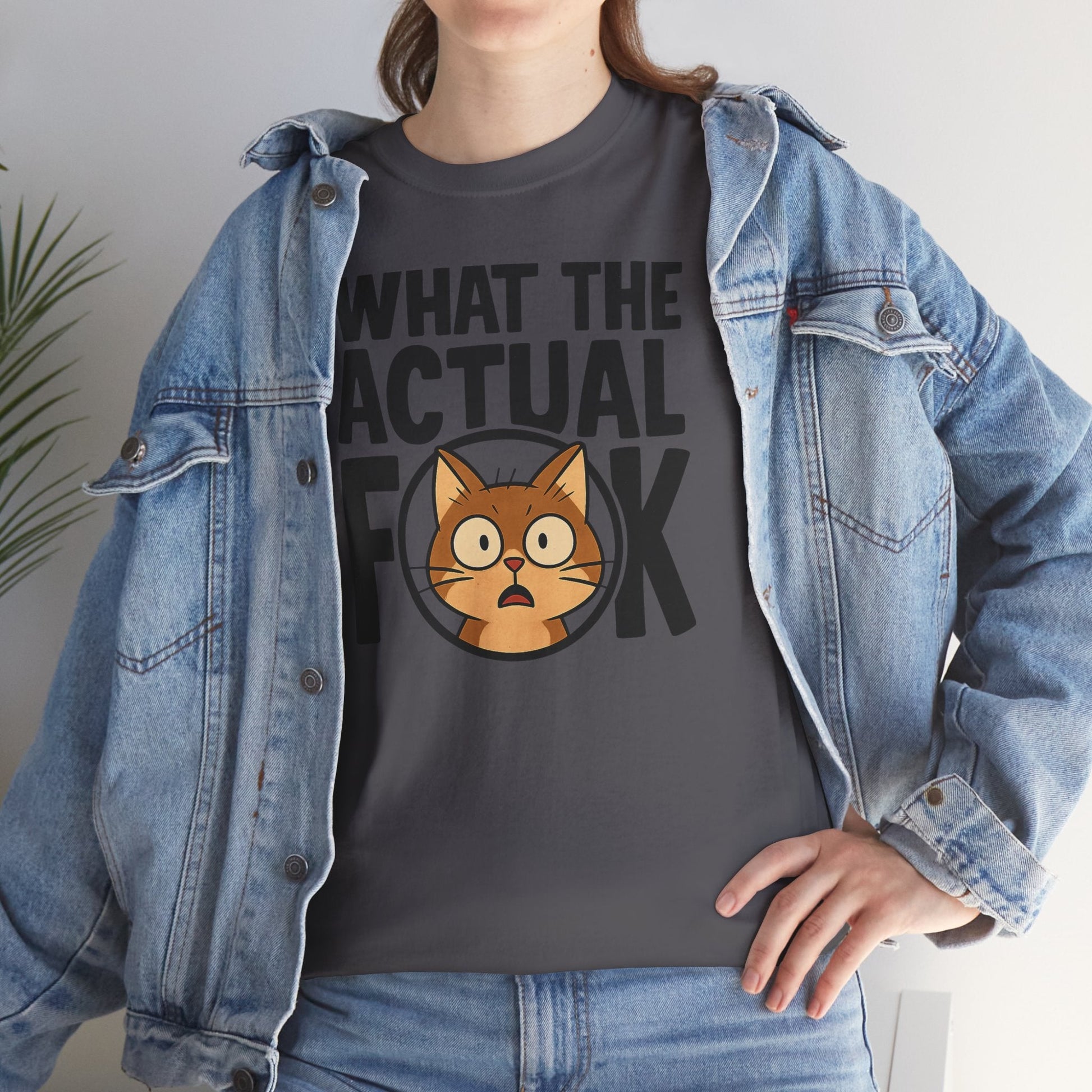 Funny Cat T-Shirt - 'What the Actual F**K' Printify