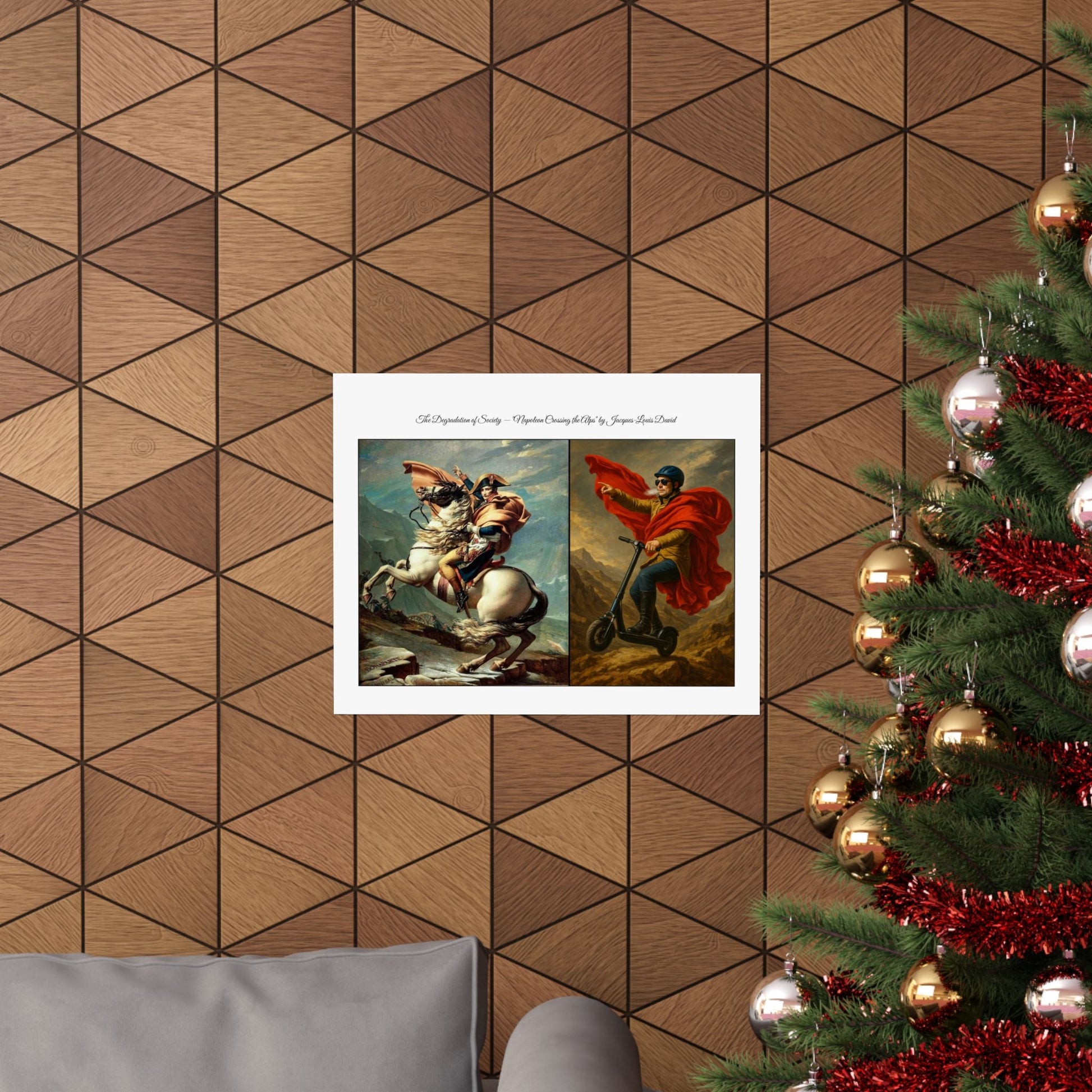 'The Degradation of Society' Print 6 - Napoleon Crosses the Alps by Jacque-Louis David Printify