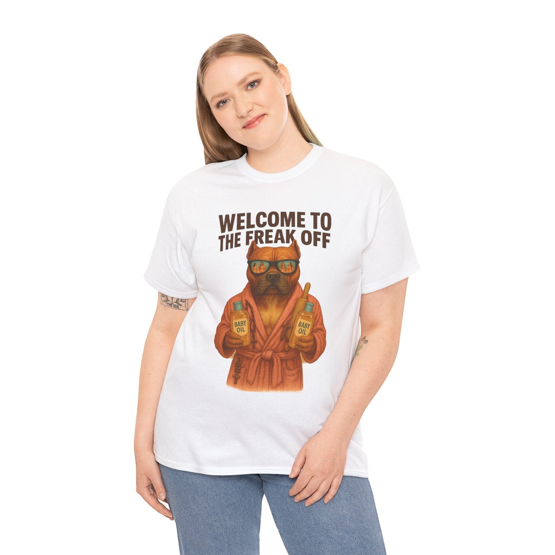 Funny Pitbull Dog T-Shirt - 'Welcome to the Freak Off'- HARDCORE VERSION! Printify
