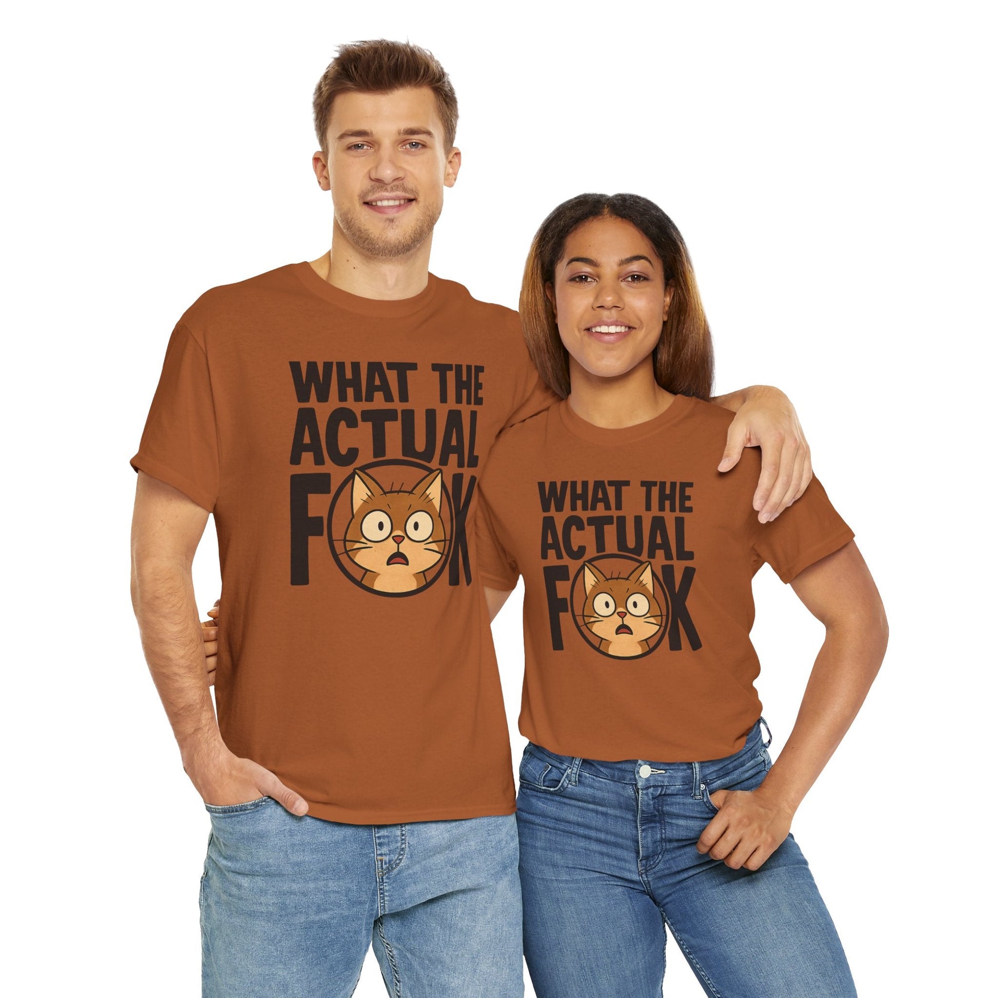 Funny Cat T-Shirt - 'What the Actual F**K' Printify