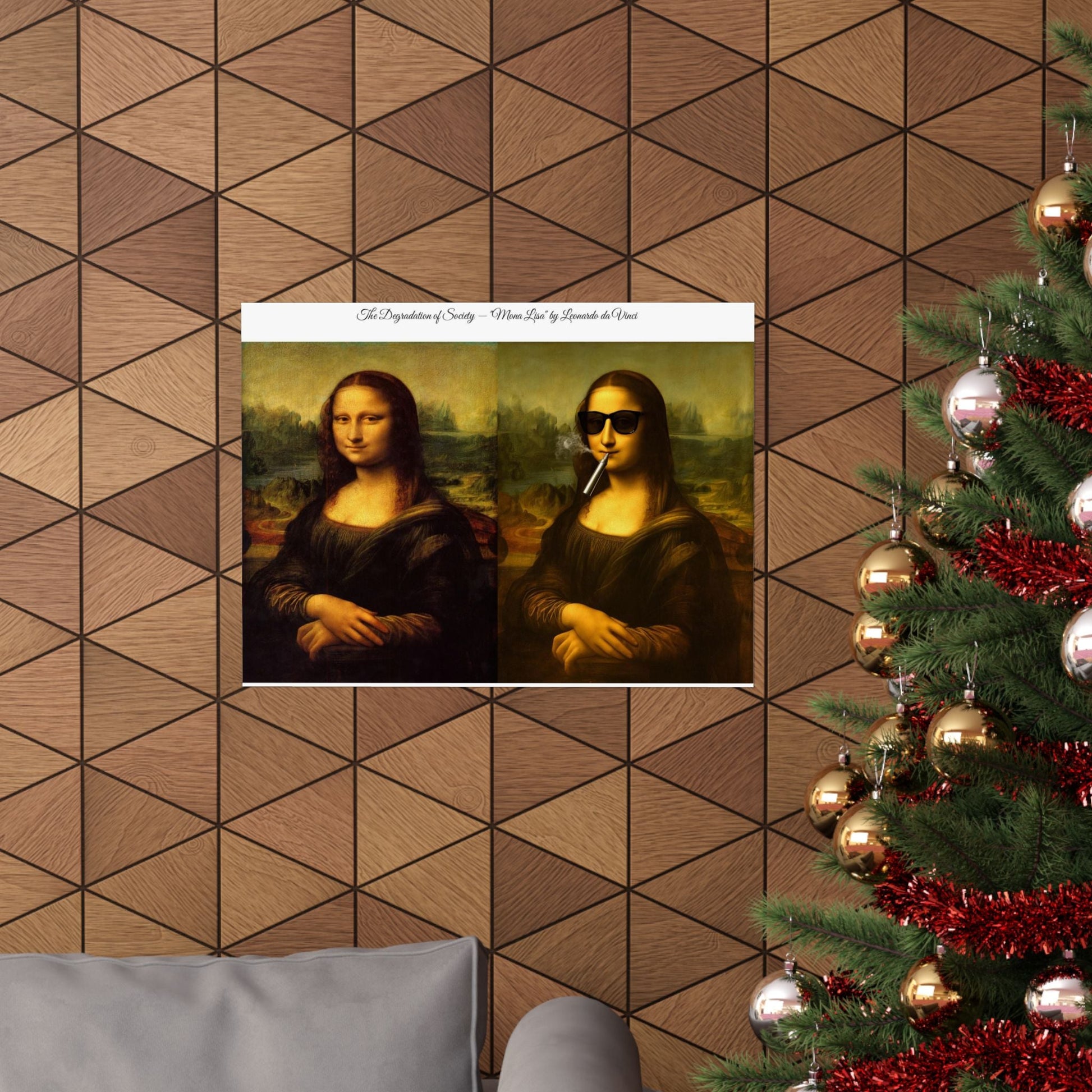 'The Degradation of Society' Print 1 - Mona Lisa by Leonardo da Vinci Printify